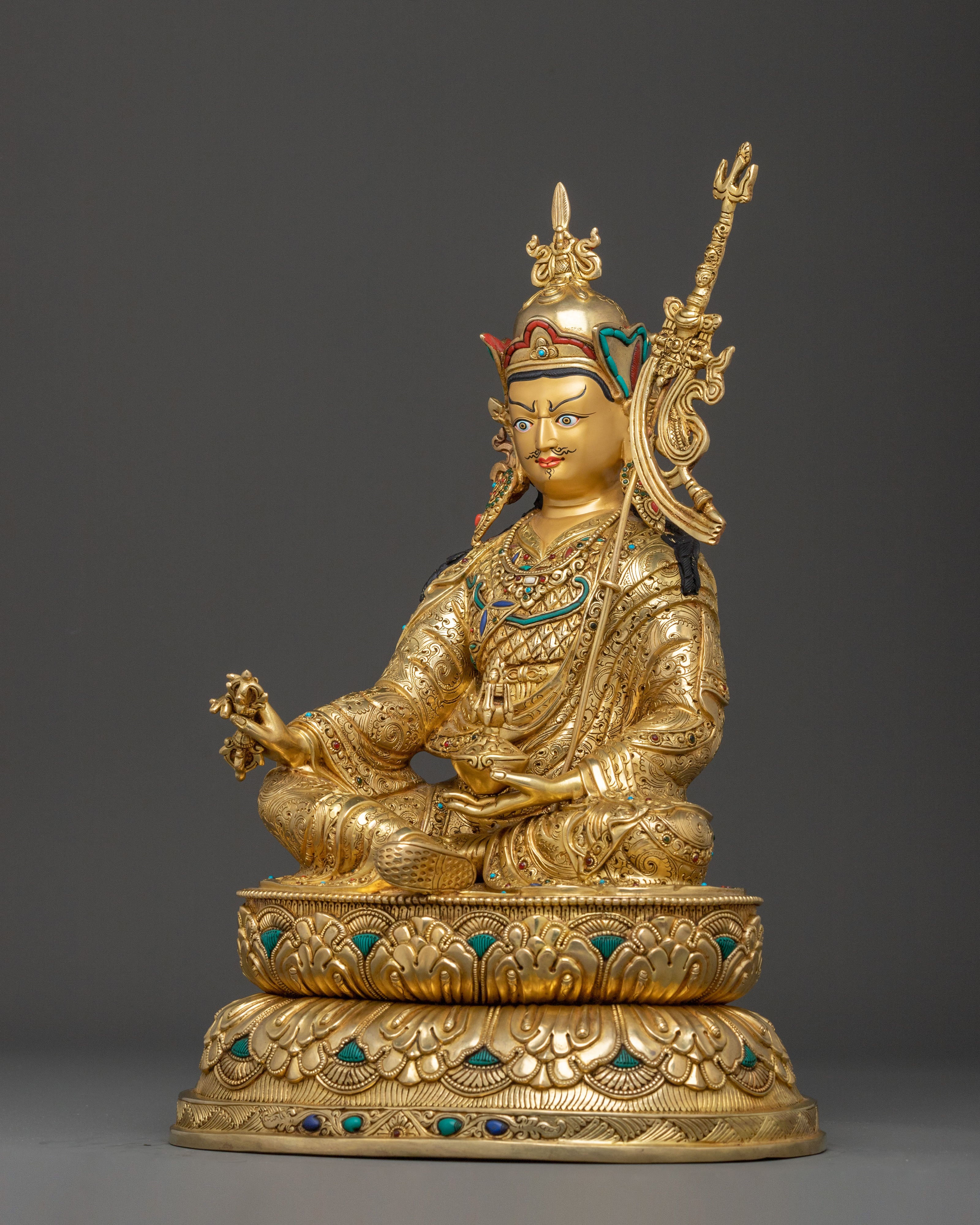 Lotus Born Guru Rinpoche Icon | Lotus-Born Master and Tantric Guru