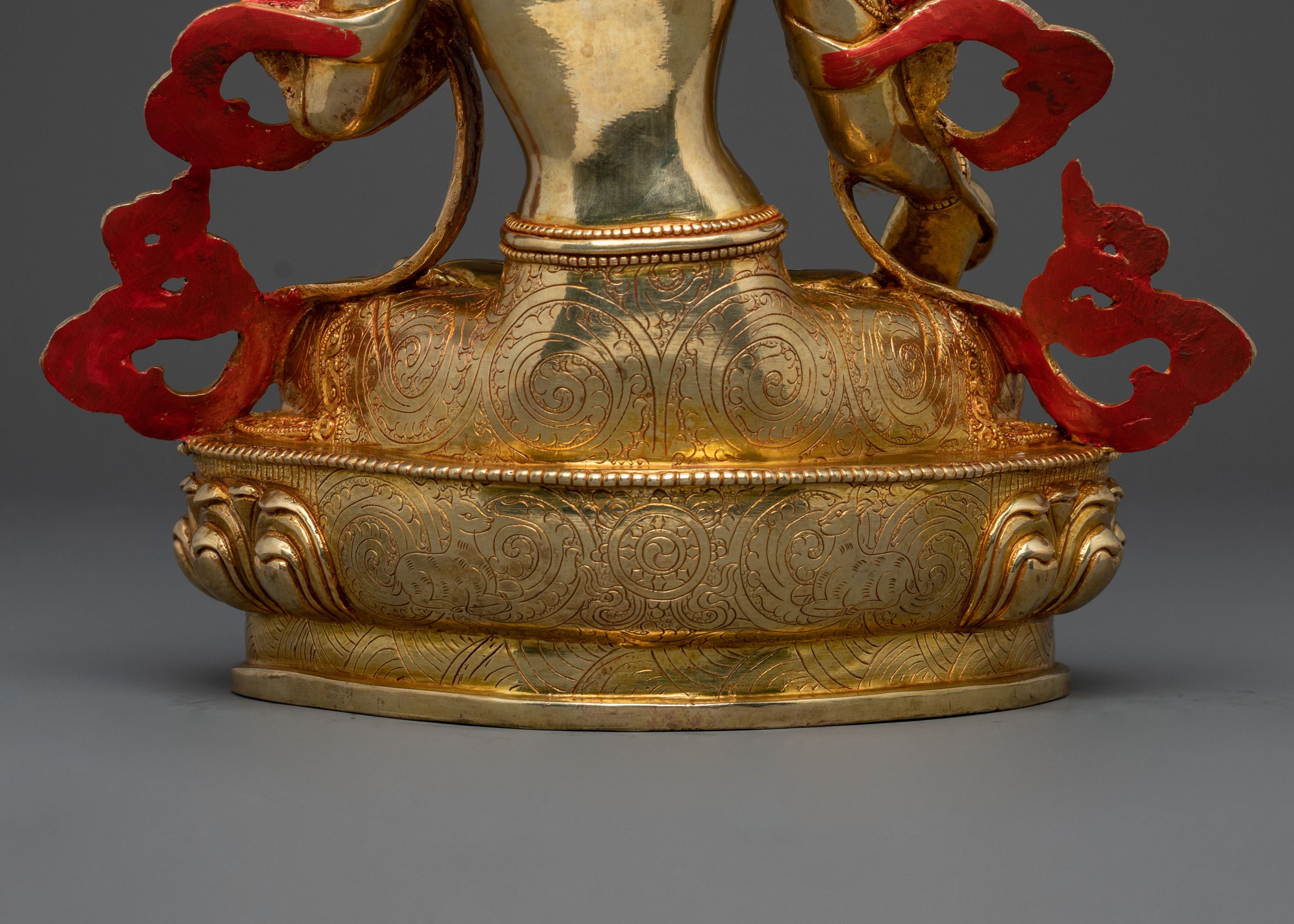 White Tara Sacred Statue: Handcrafted Himalayan Golden Statue
