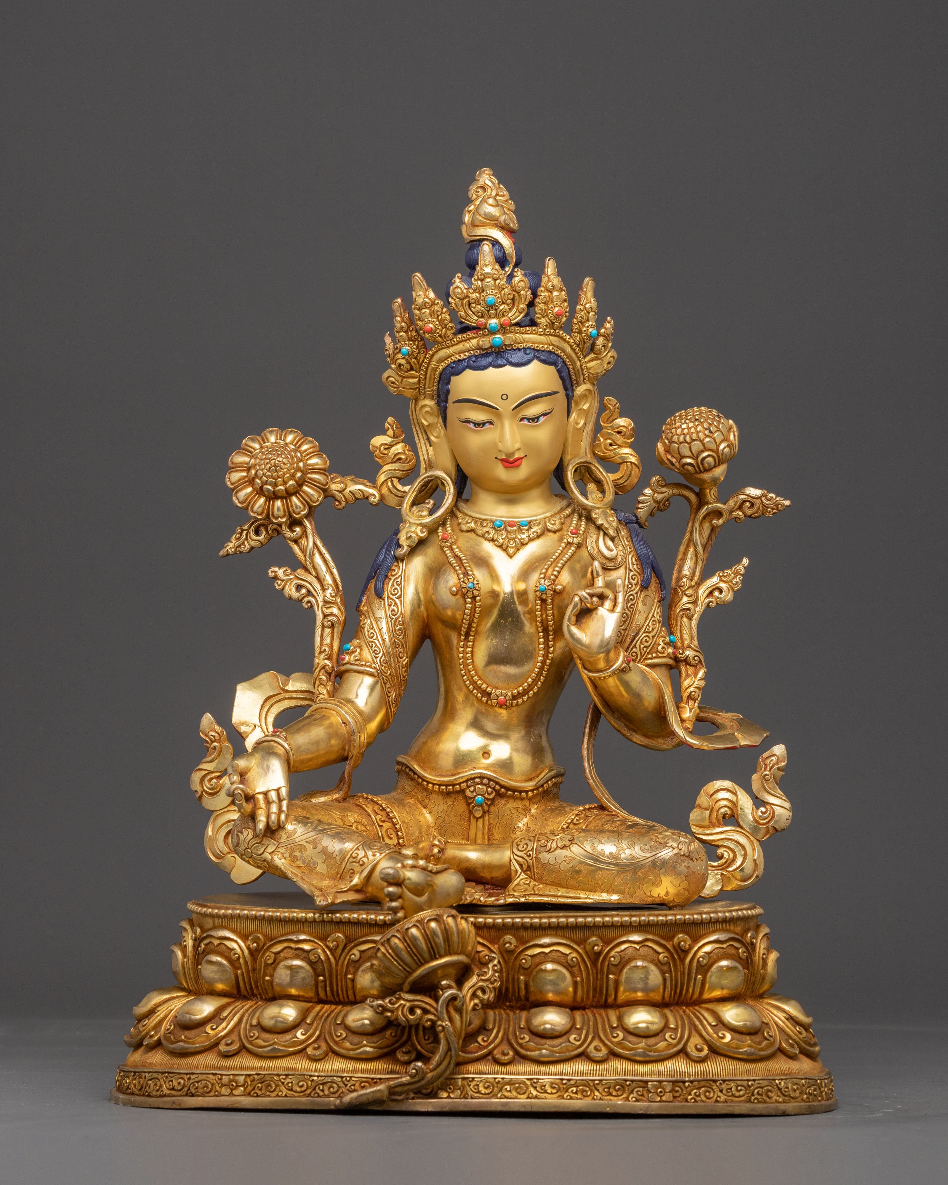 Statue of Mother Green Tara: Mother of Liberation