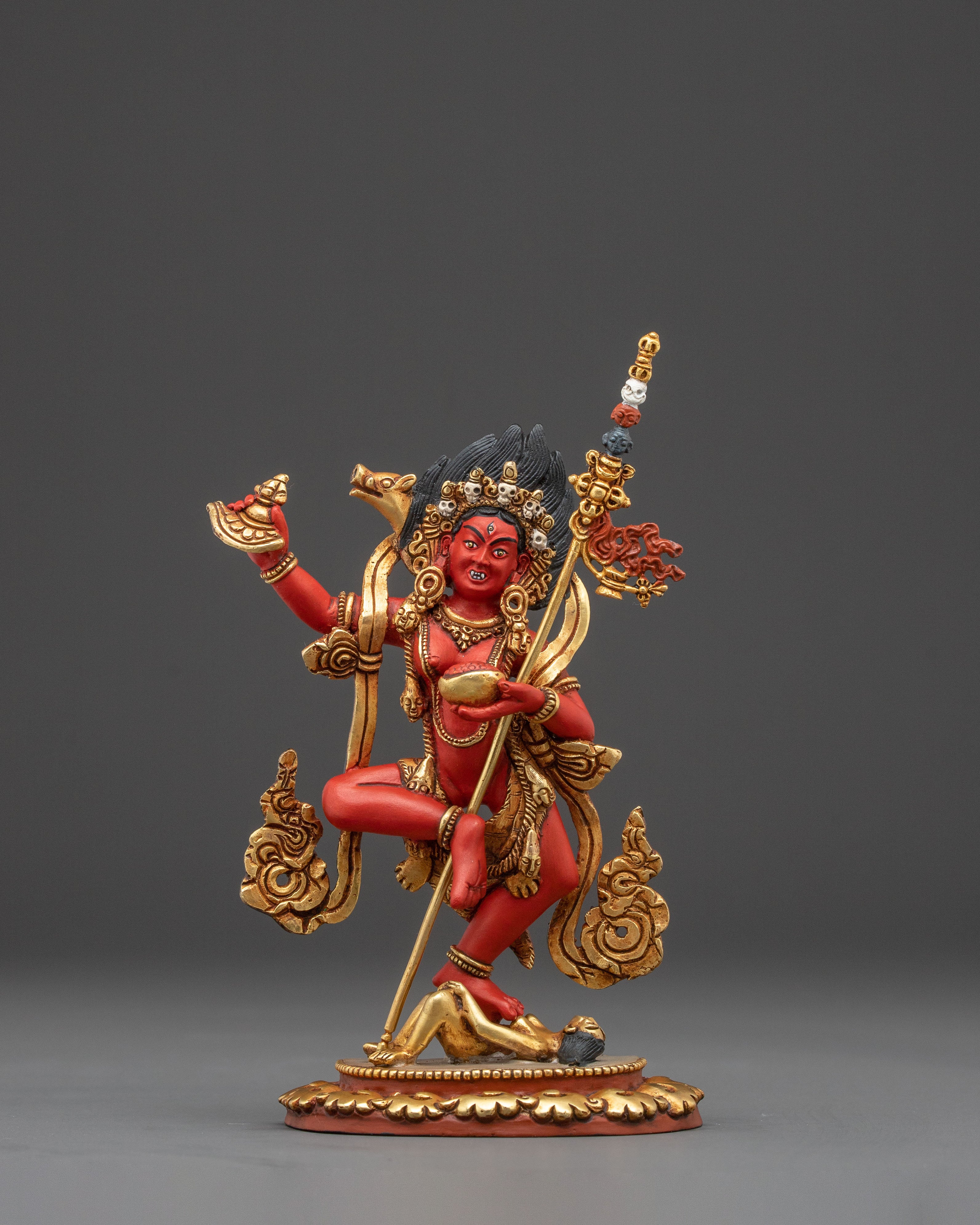 Handcrafted Droje Phagmo Statue – Gilded Copper Statue