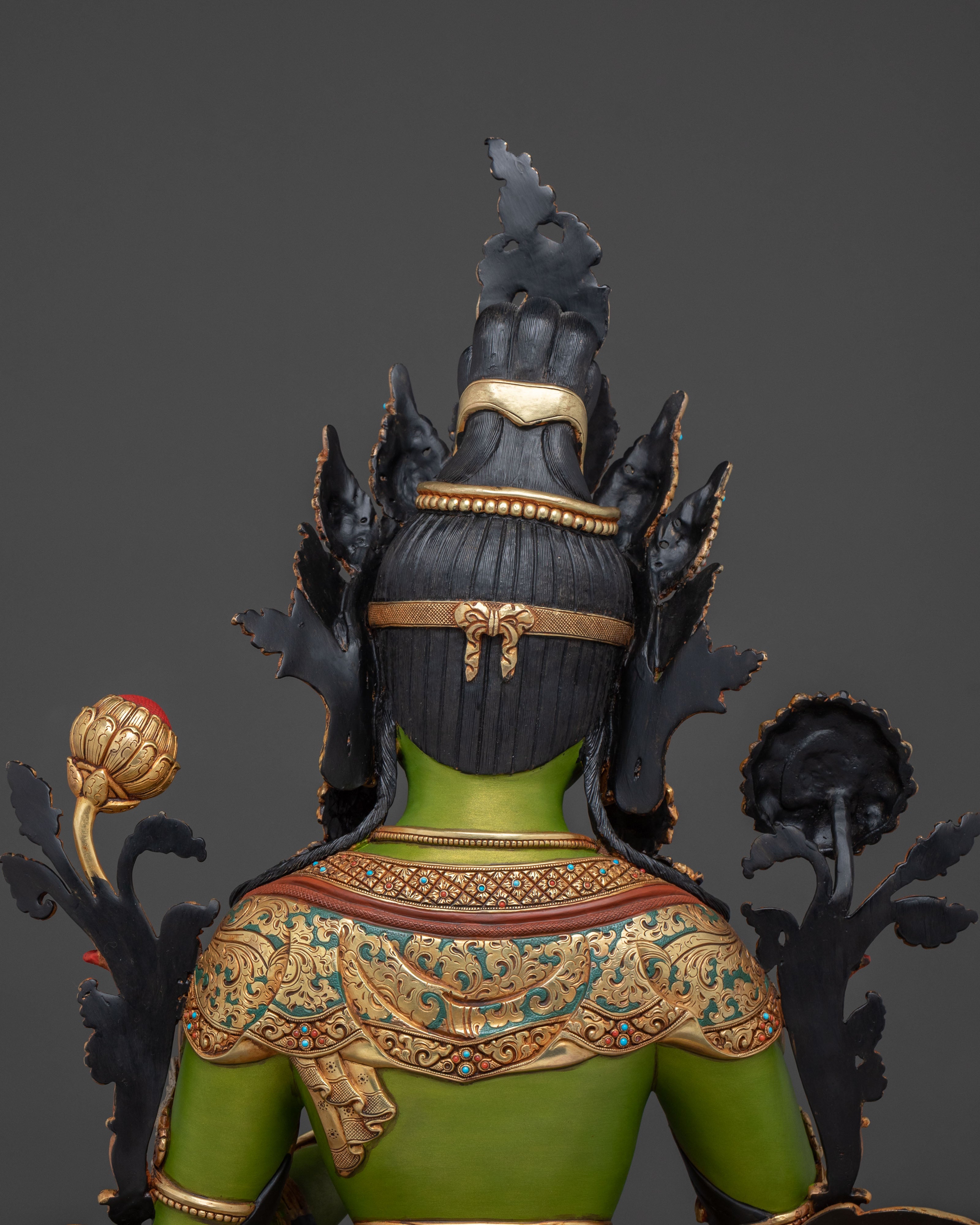 Syamatara: 24K Gold Gilded Traditional Statue
