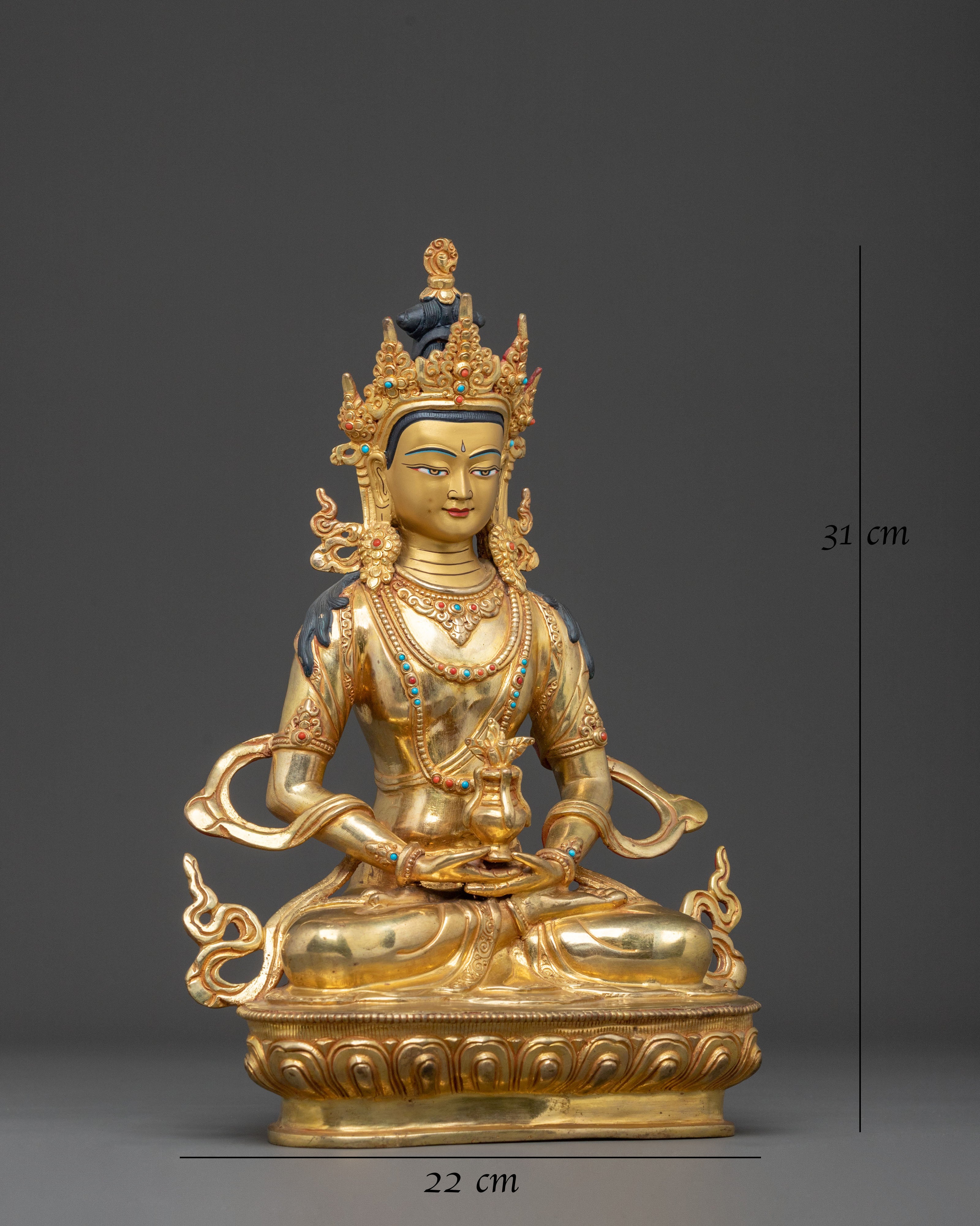 Amitayus Buddha Eternal Life Statue | Tibetan Buddhist Decor