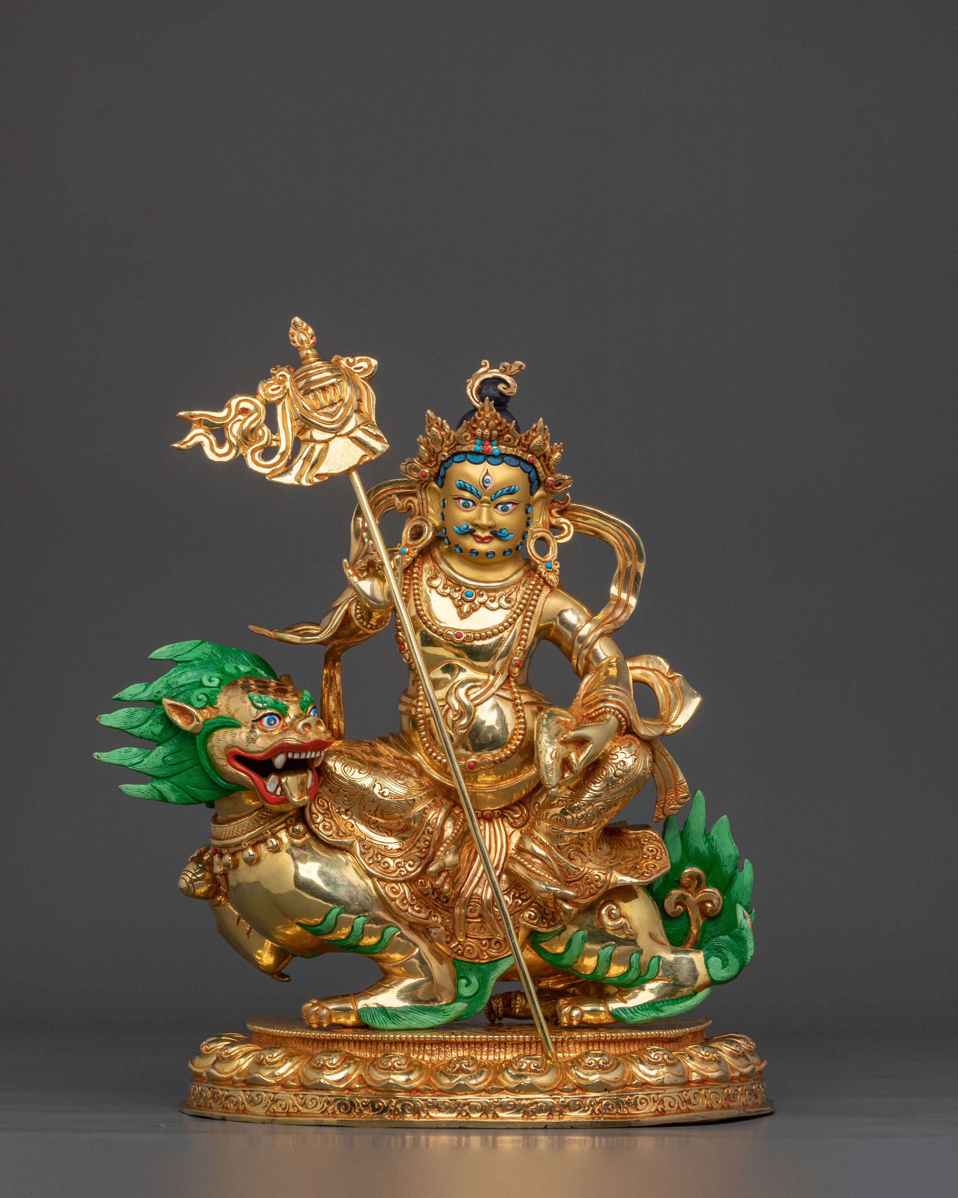 Tibetan Wealth God Namtoshe Statue | Traditional Himalayan Sacred Artwork
