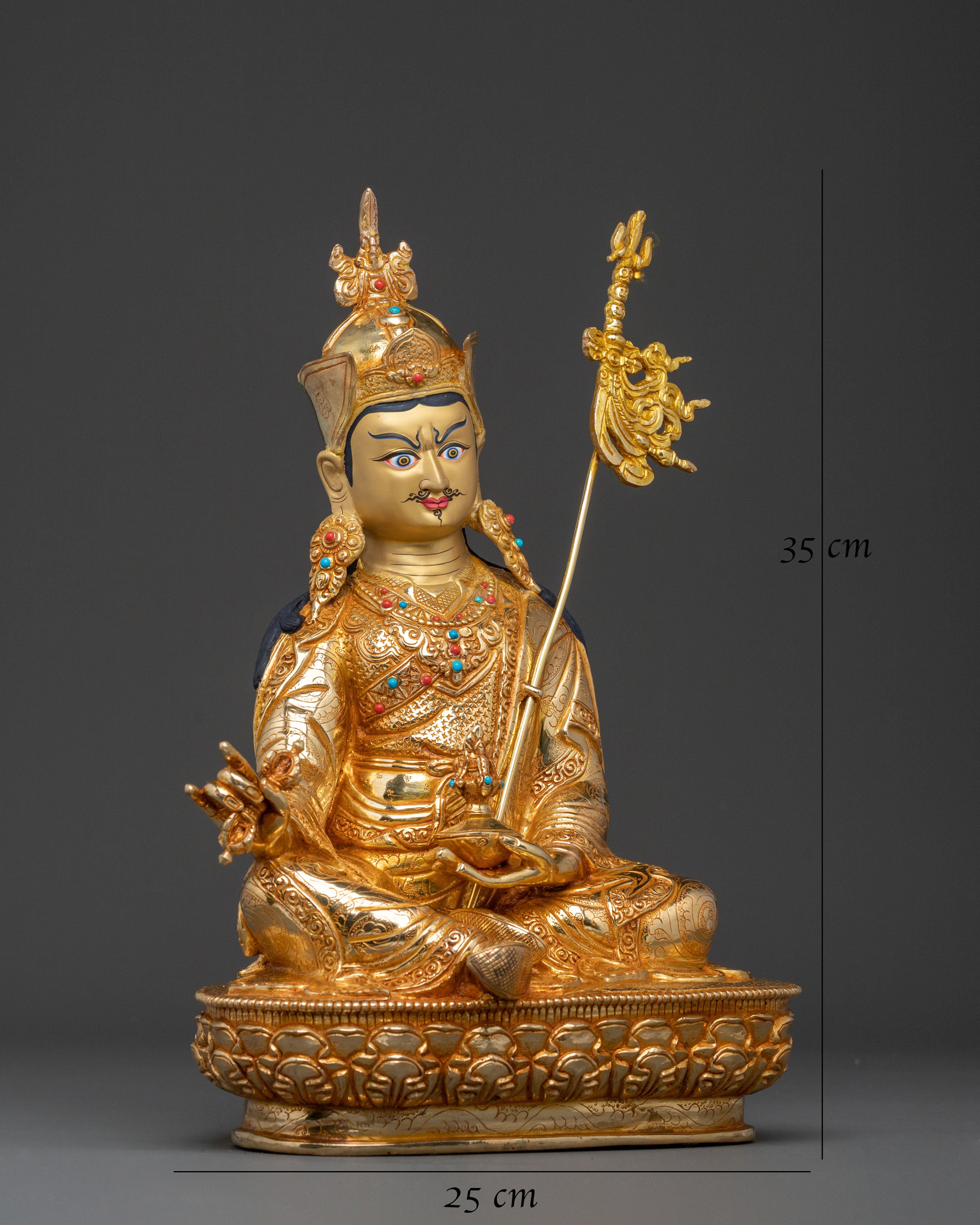 Handcrafted Guru Rinpoche Statue: Sacred Figurine