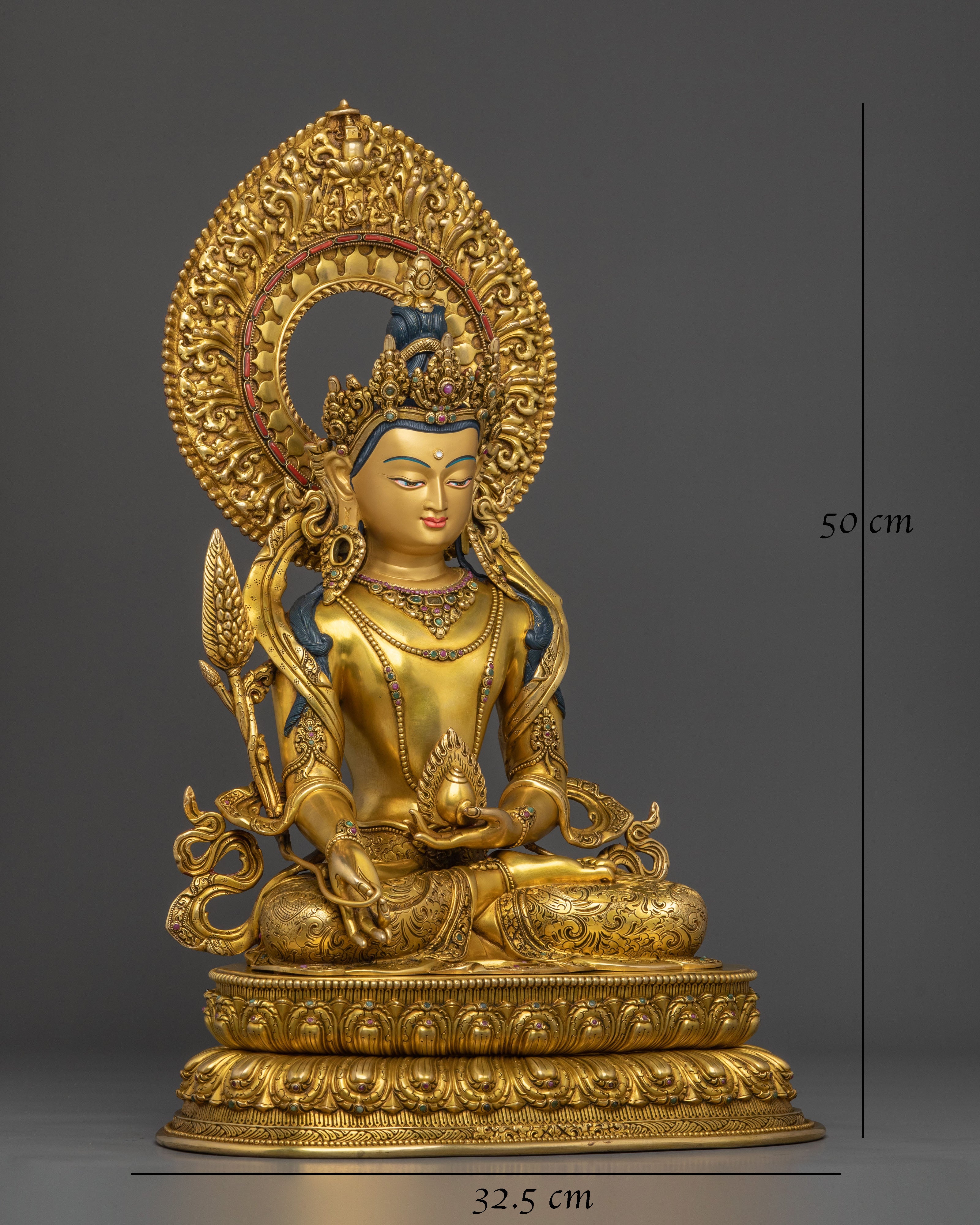 Handmade Kshitigarbha Sacred Sculpture | Bodhisattva of Great Vows
