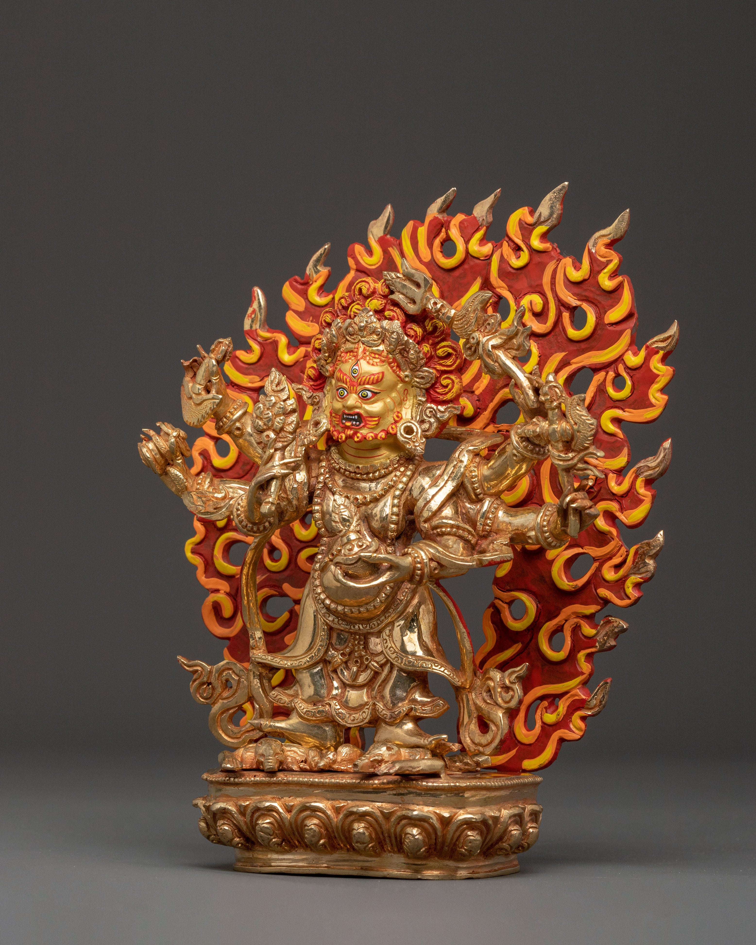 White Mahakala Protector Statue | Home Decor