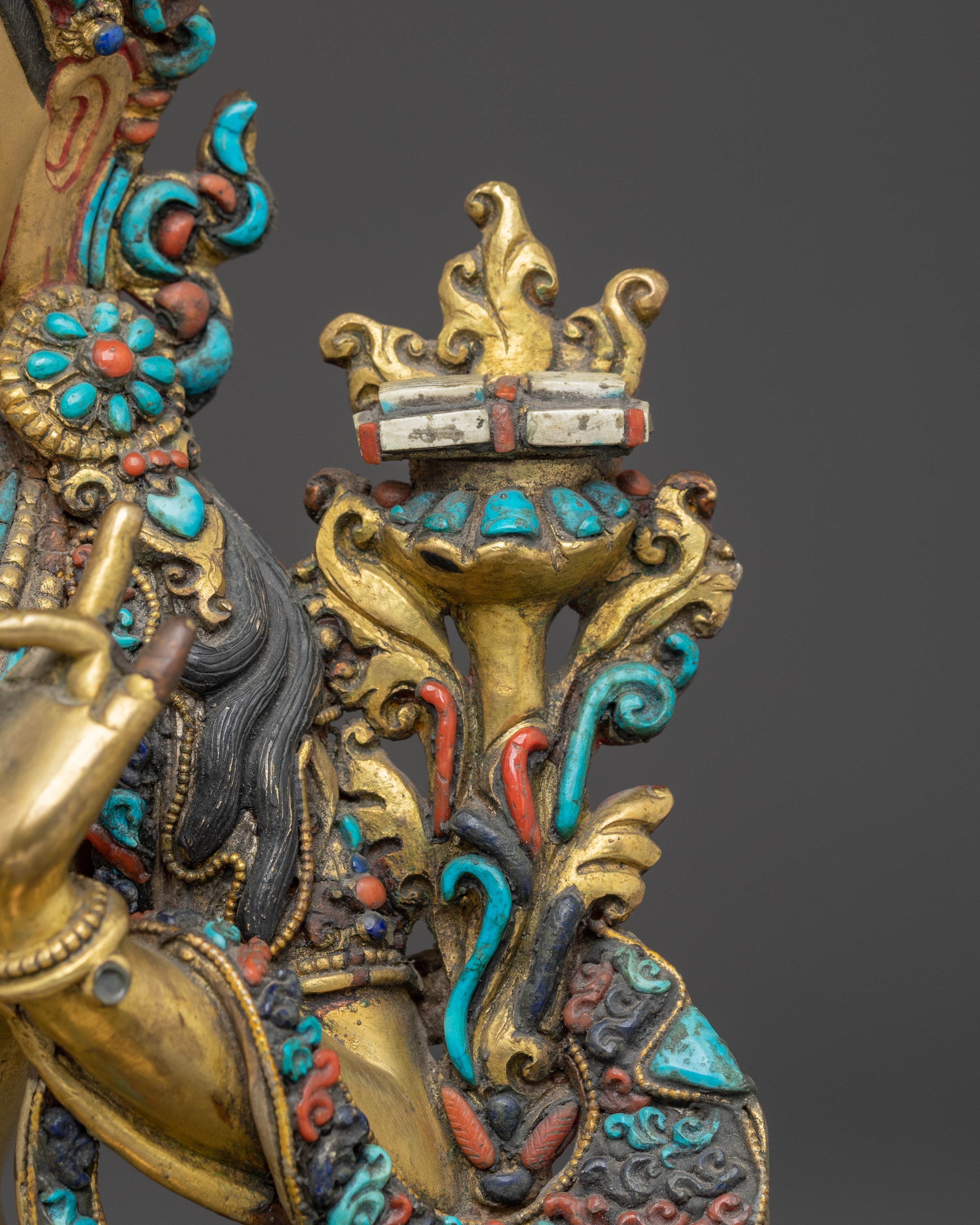 Manjushri, Guardian of Knowledge Handcrafted Statue | Dharma Protector