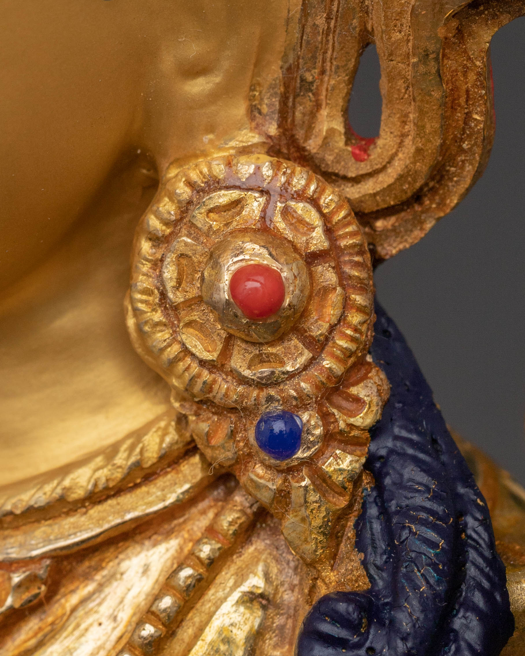 Golden Green Tara Statue for Sacred Spaces – Hand-Gilded Copper Art