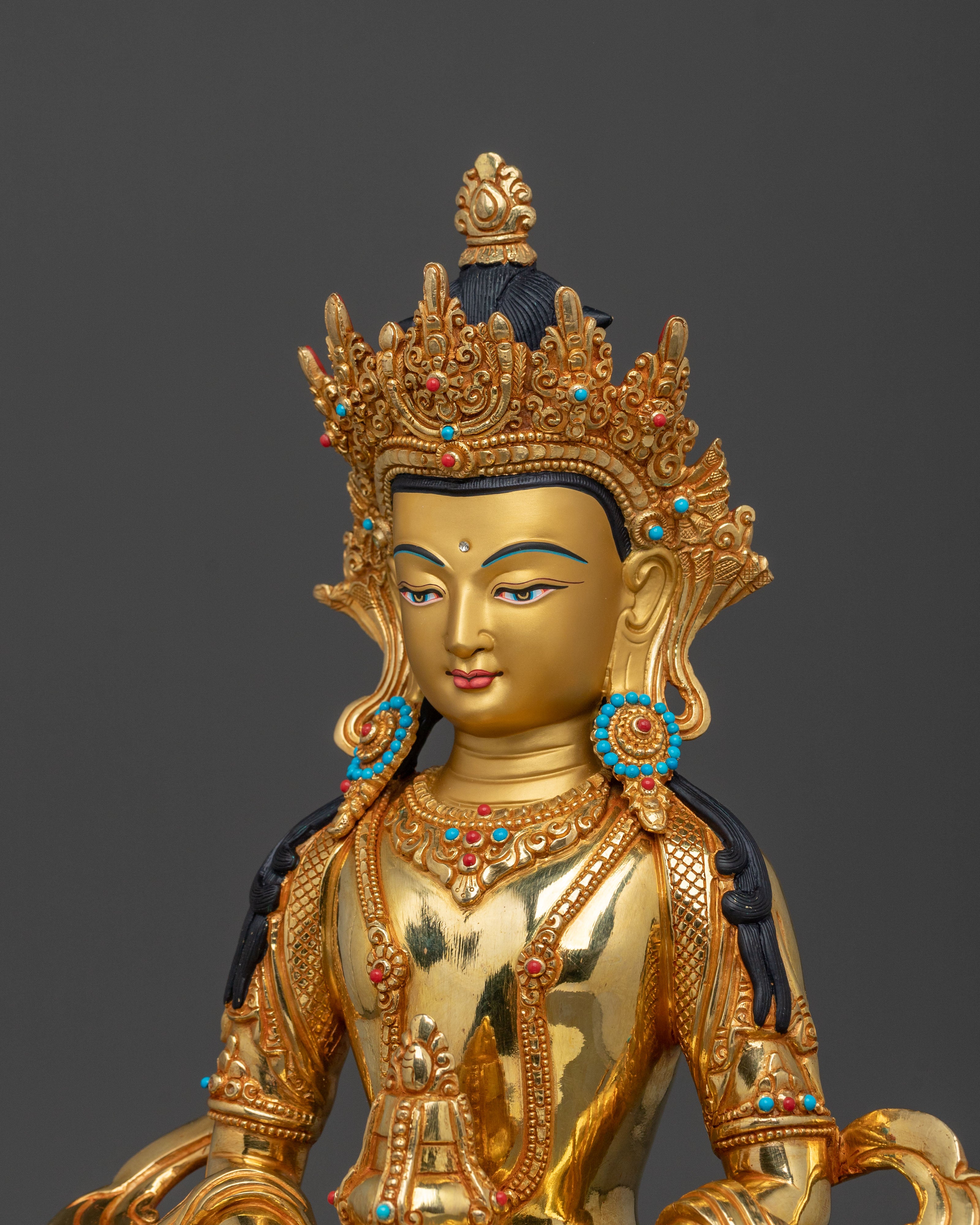 Himalayan Meditating Amitayus Statue | Buddhist Decor
