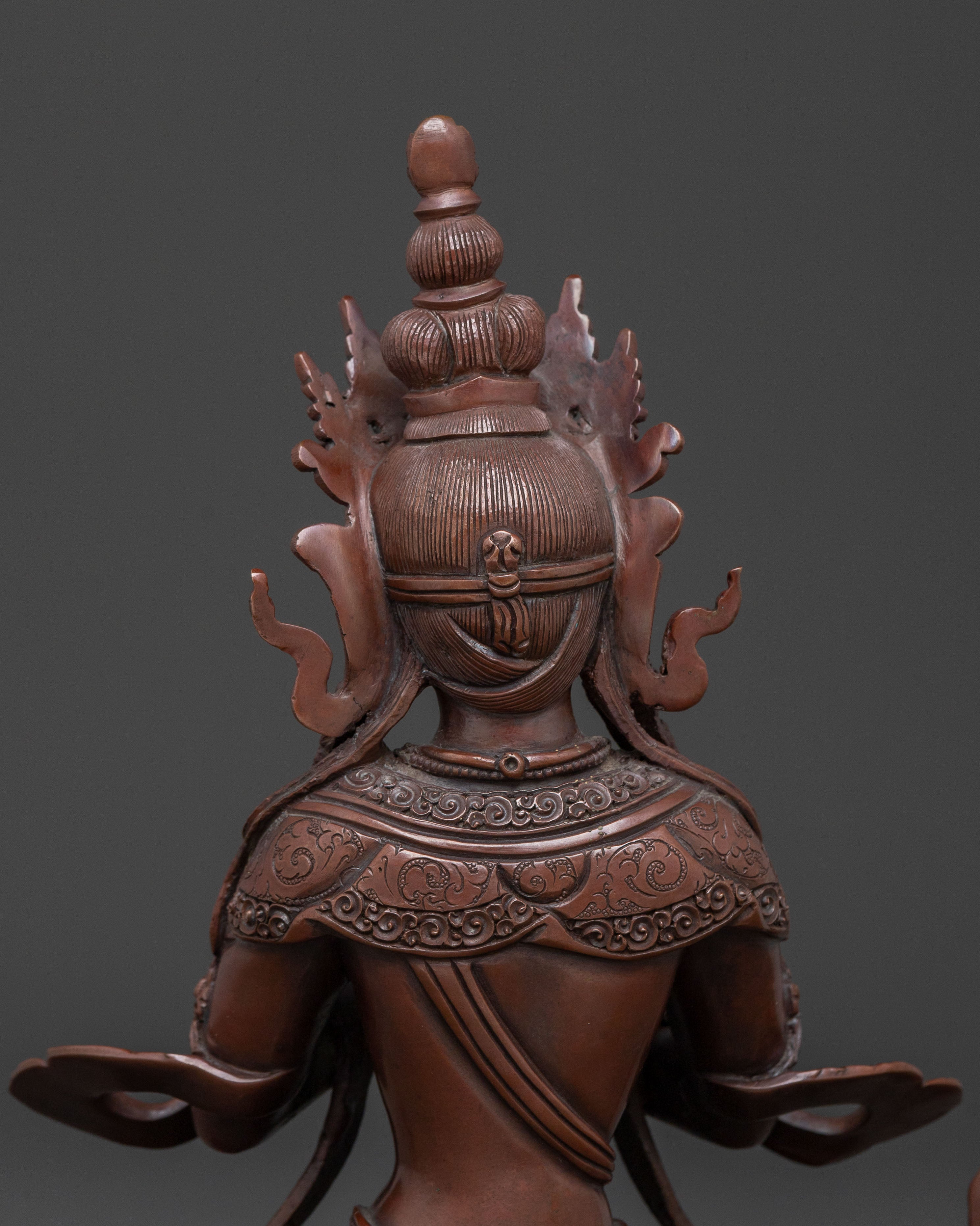 Vajradhara Tibetan Statue: Oxidized Copper Figure