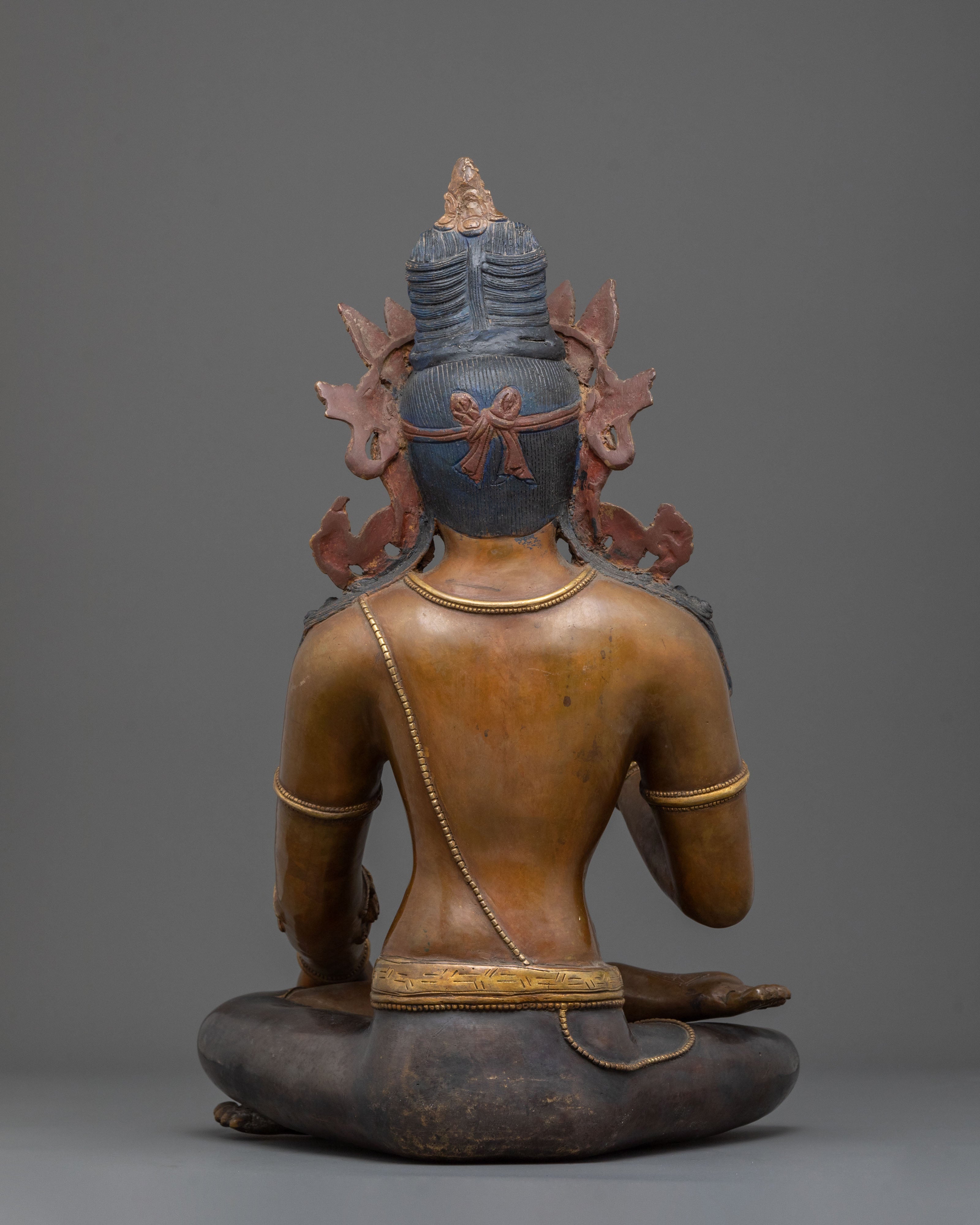 Lokeshwor Sacred Figurine in Oxidized Copper | Bodhisattva of Compassion