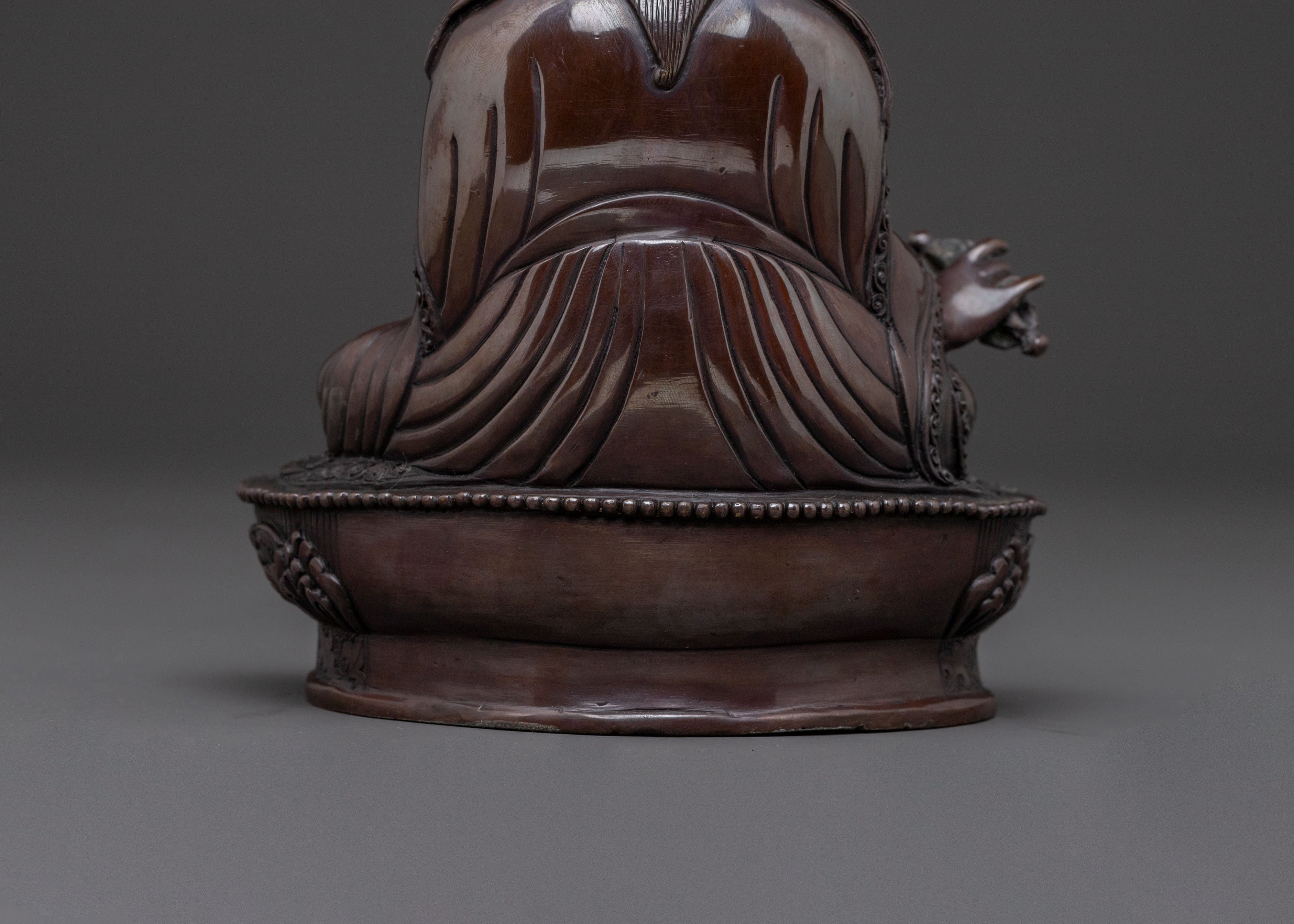 Guru Rinpoche Blessing Sculpture – Oxidized Copper Art