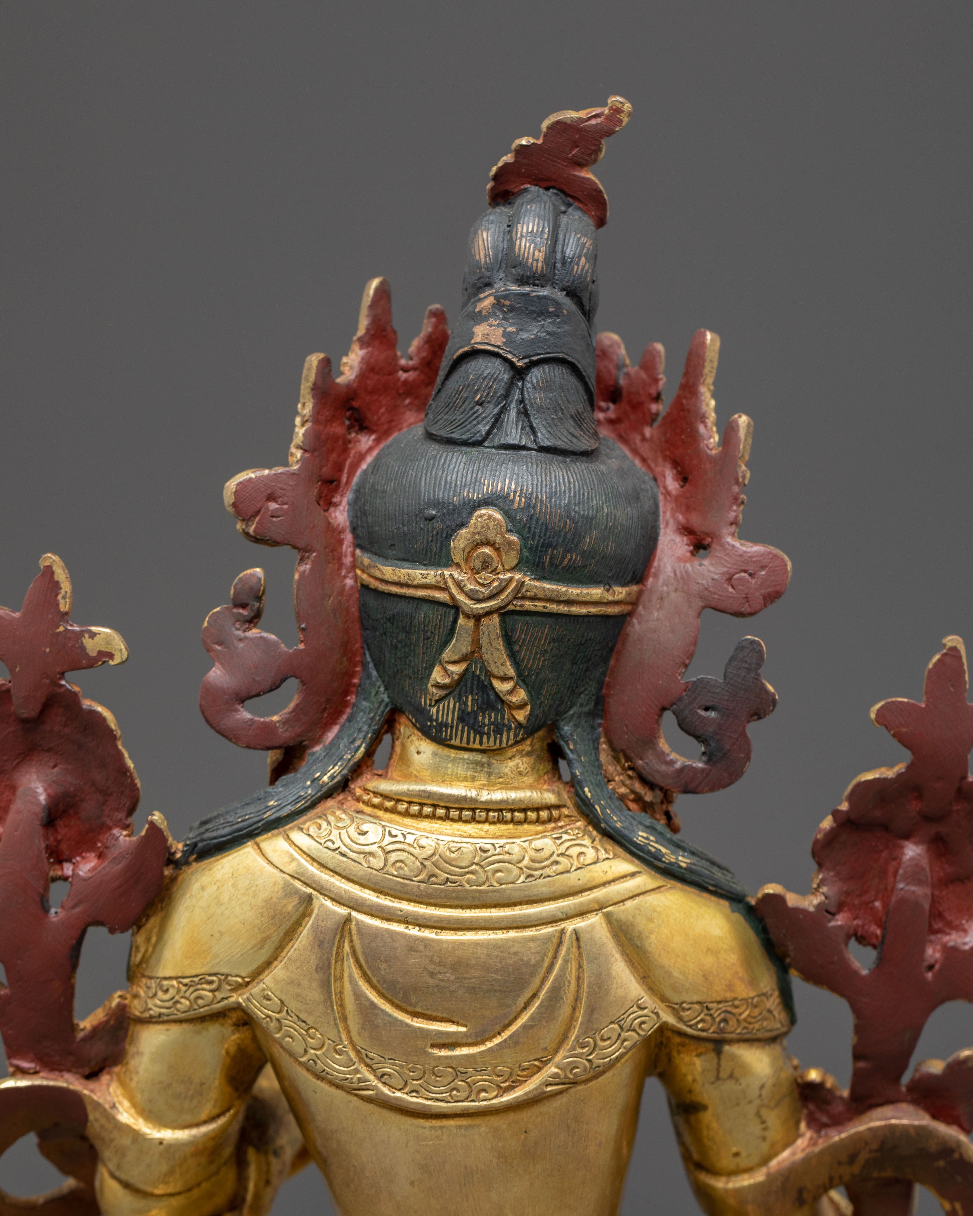 Handmade White Tara Copper Statue | Healing Deity Figurine