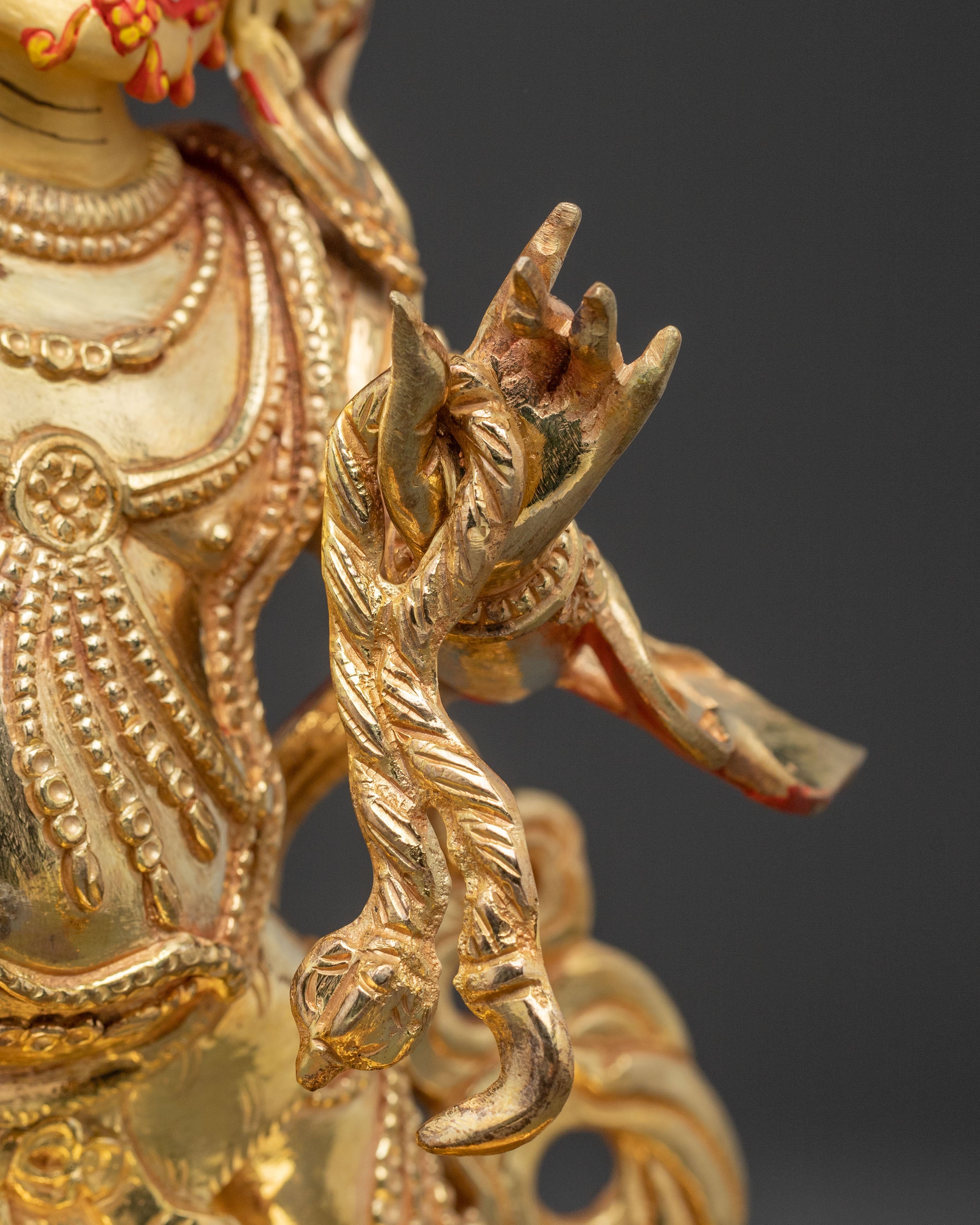 Vajrapani Bodhisattva Strength Statue - Gilded Copper Art