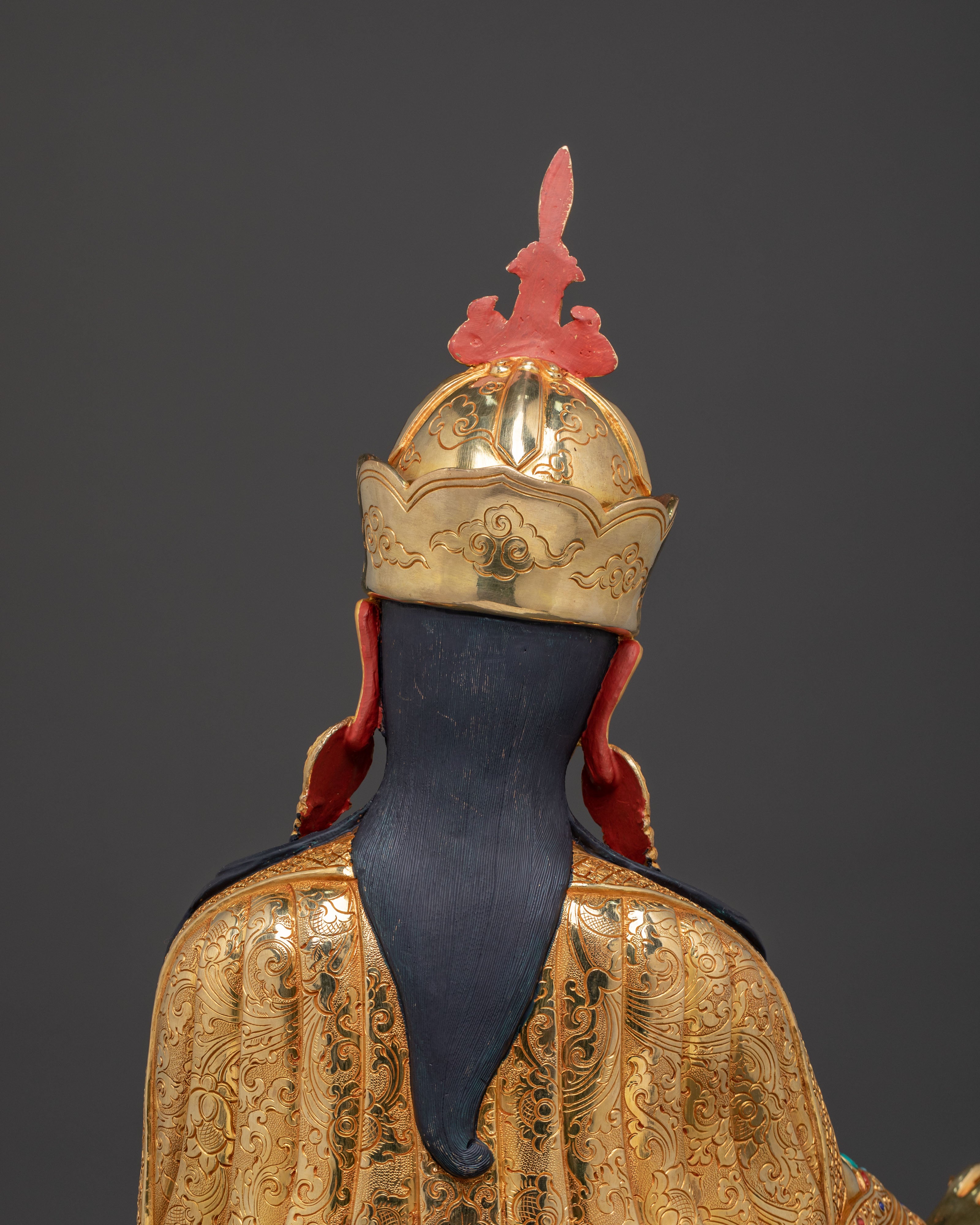 Guru Rinpoche Golden Statue | Traditional Figure