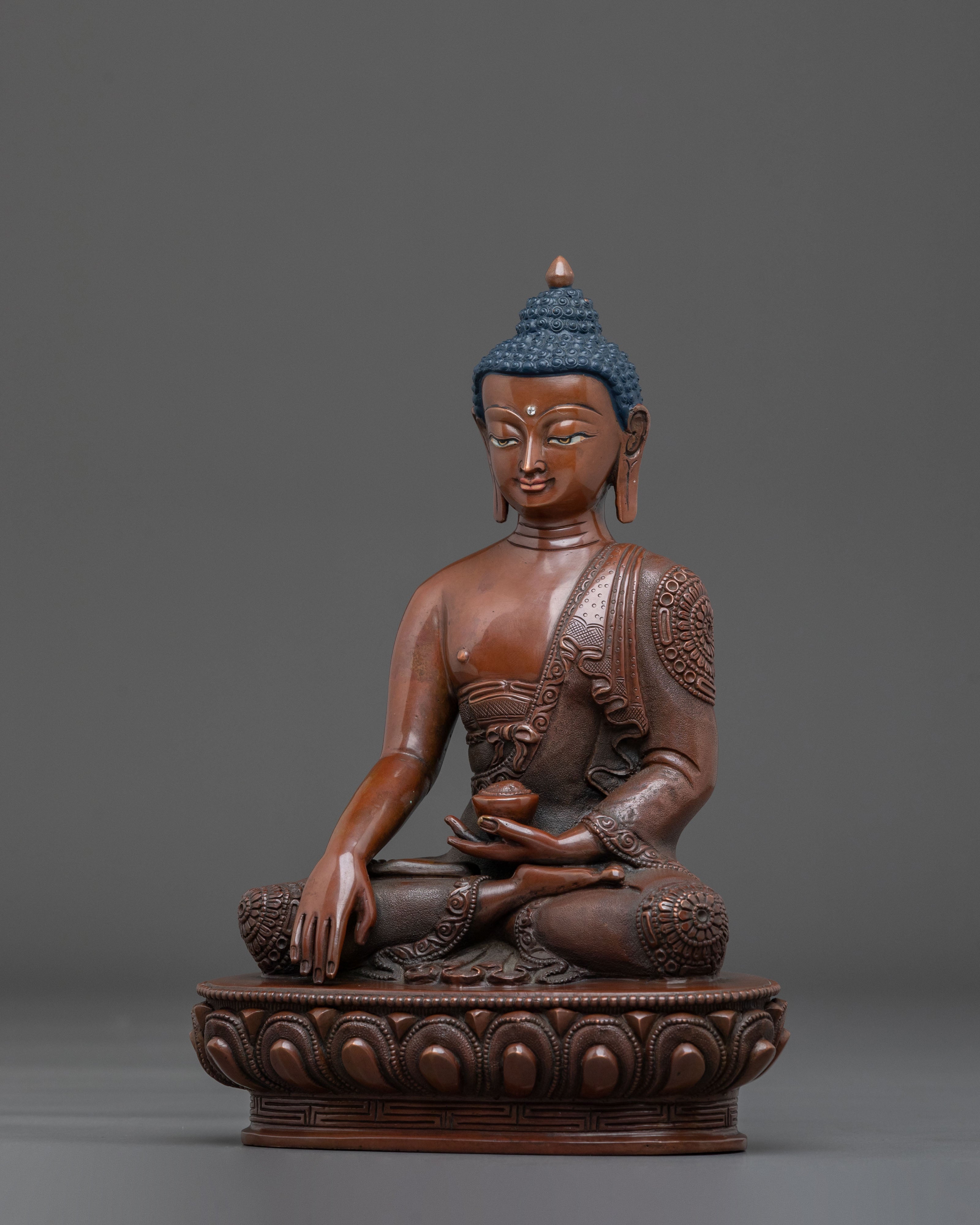 Shakyamuni Buddha Statue | Oxidized Figurine with Acrylic Painting