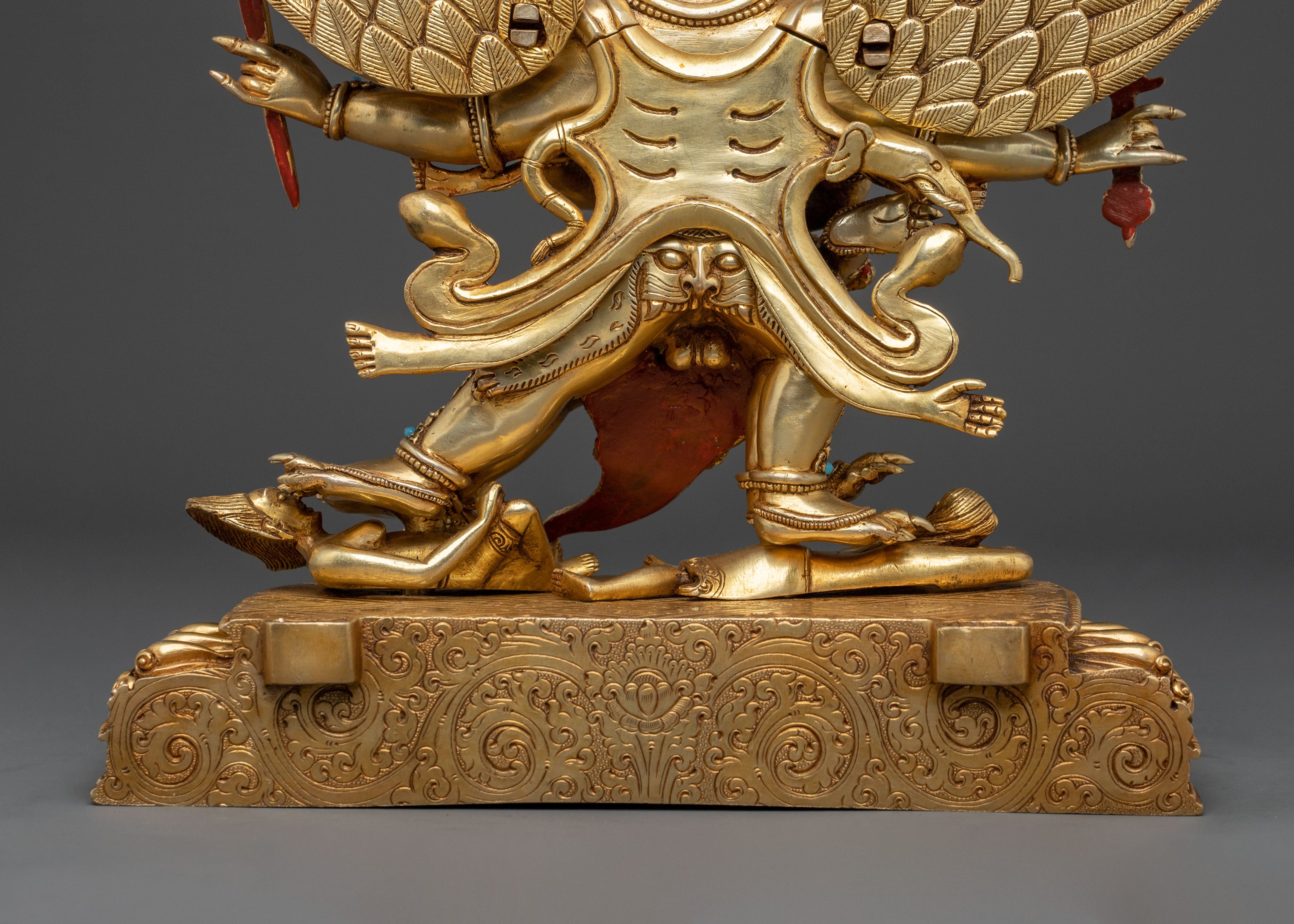 Hevajra Statue: 24k Gold Gilded Buddhist Deity