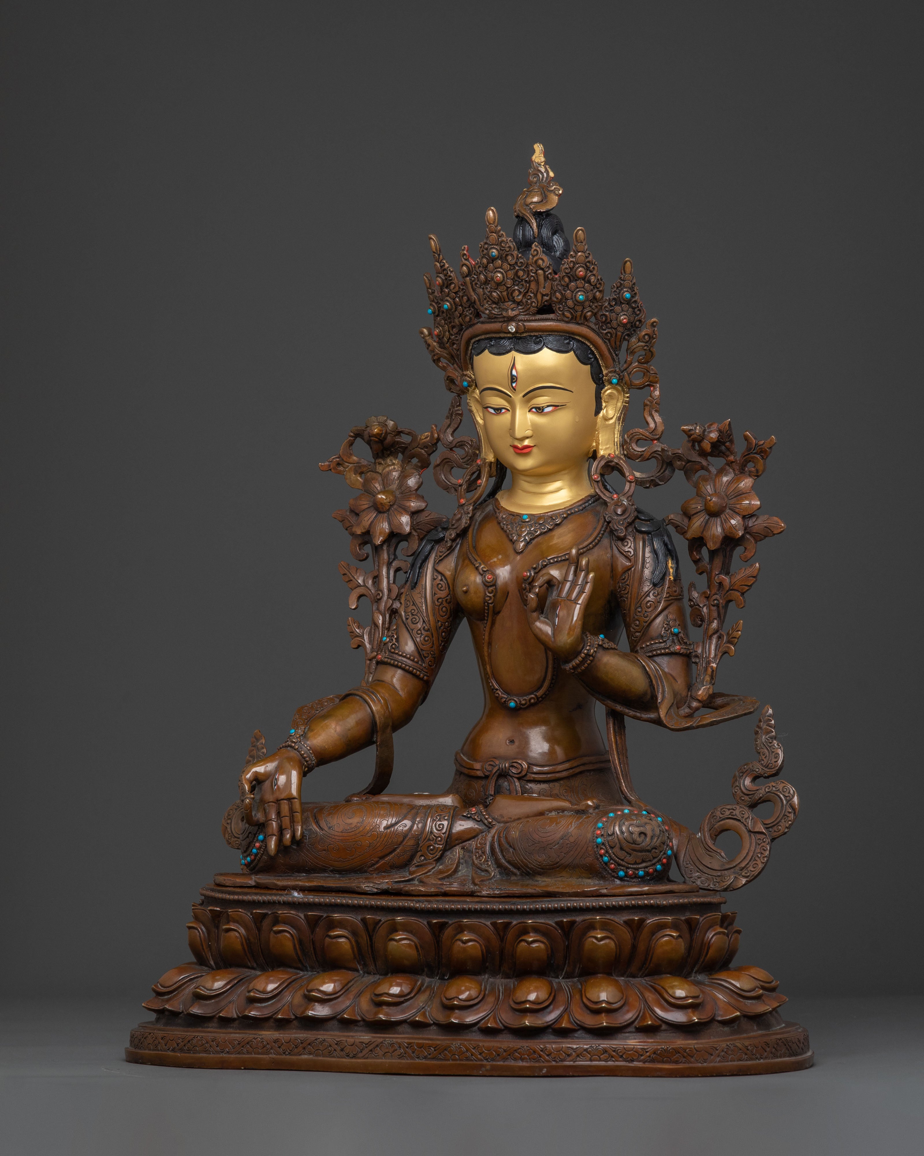 White Tara Meditation Statue | Goddess of Longevity