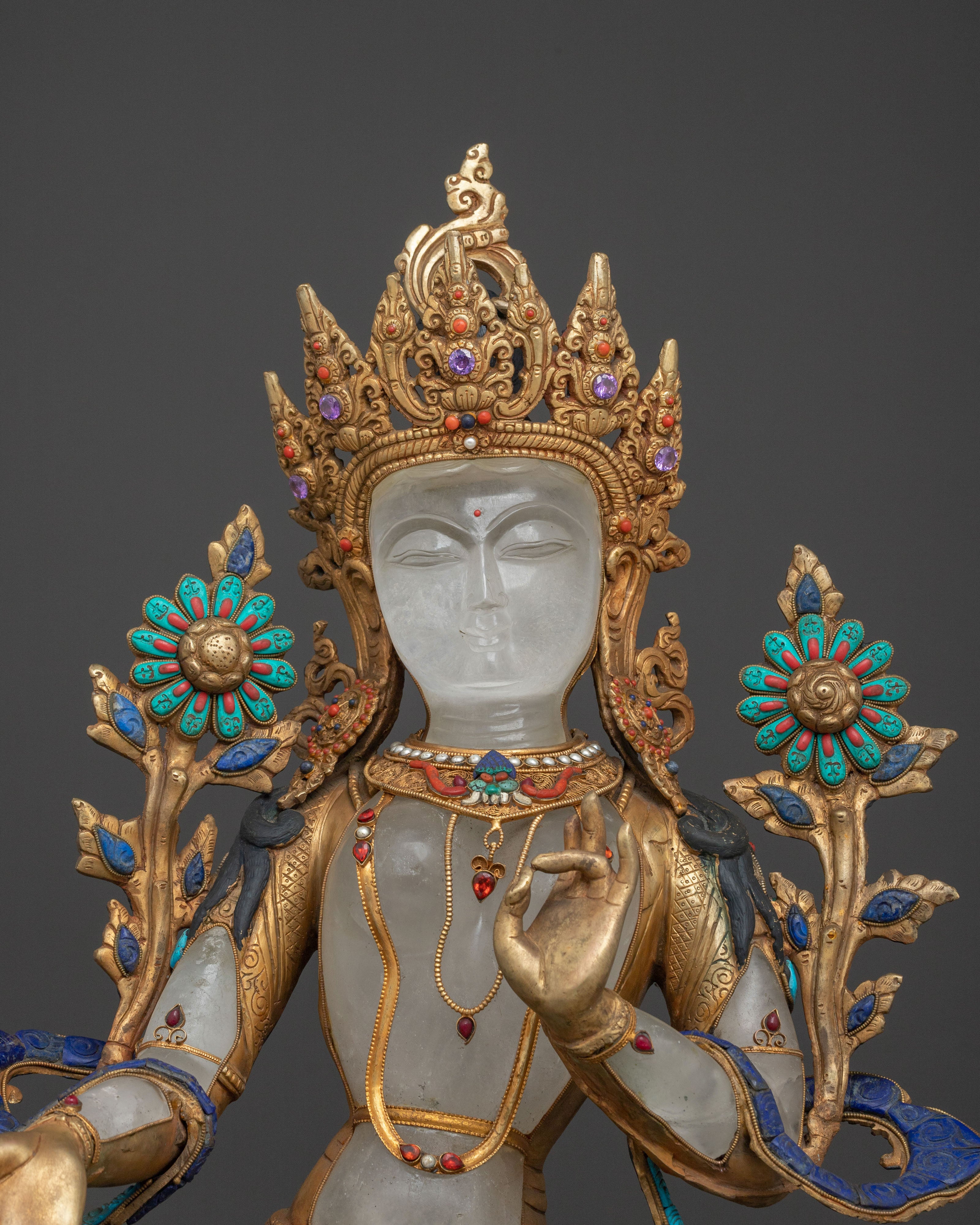 Green Tara Healing and Blessing Statue | Himalayan Buddhist Art