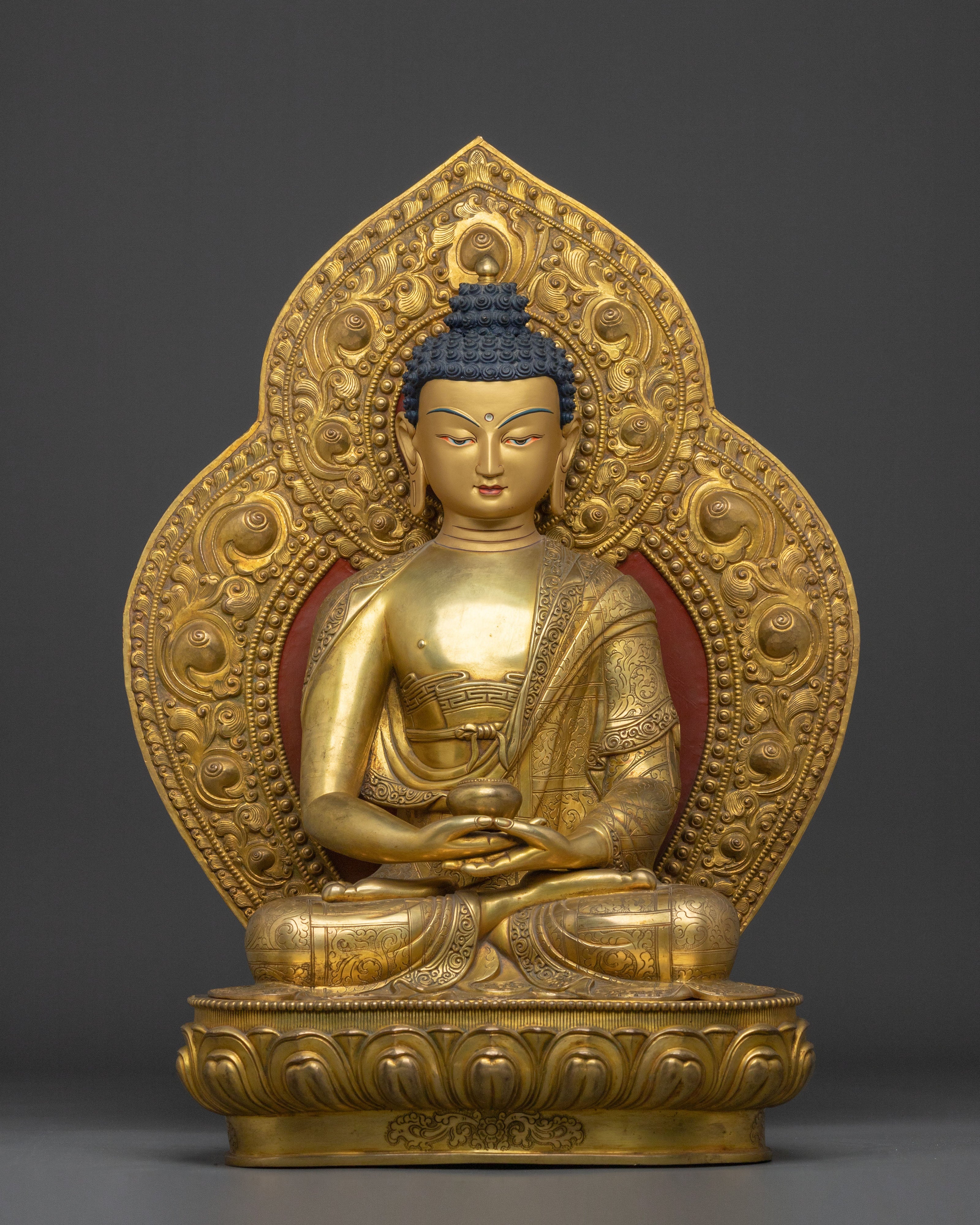 Amitabha Buddha Enlightened Figurine: Buddha of Infinite Light