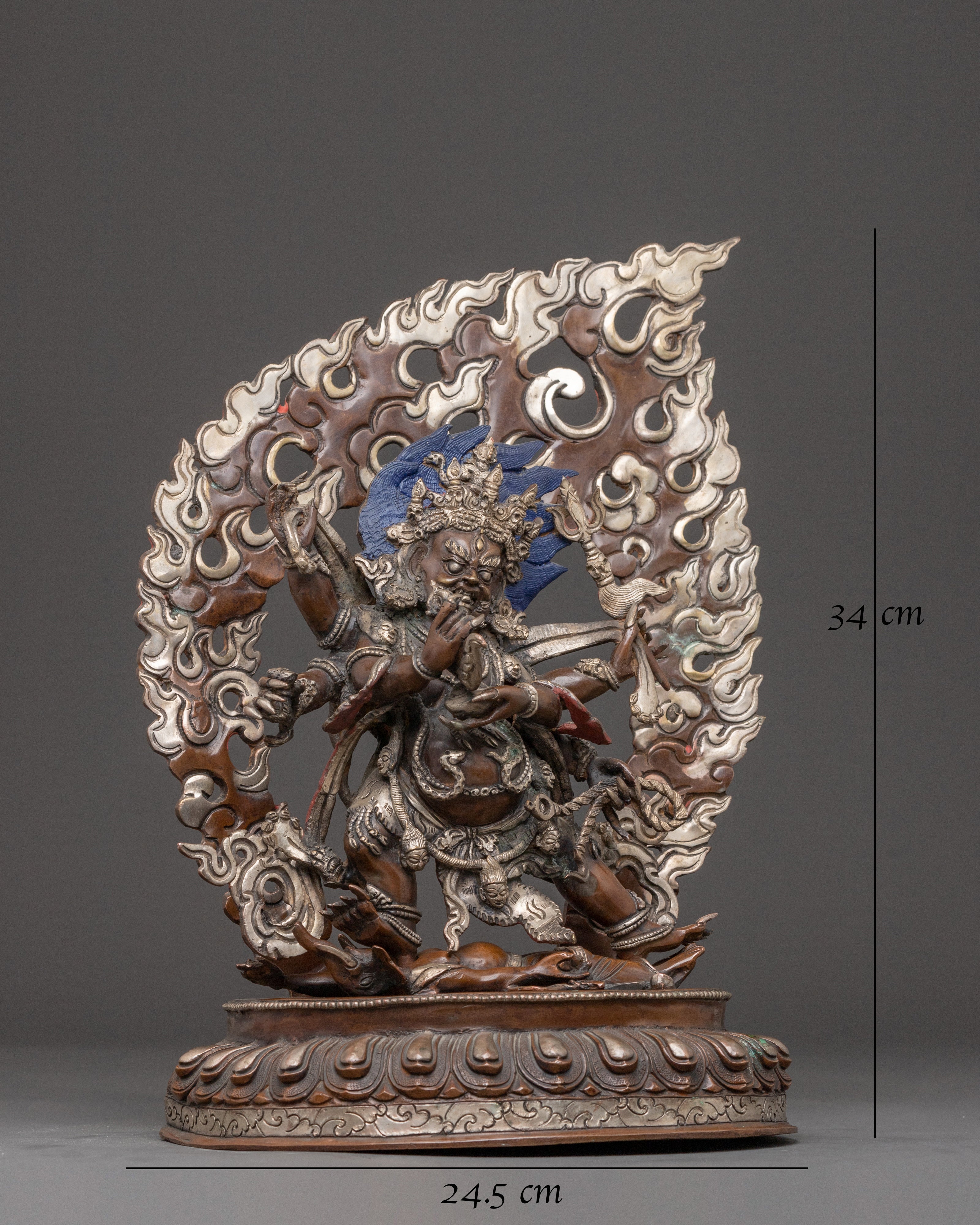 Six Armed Mahakala Statue : The Dharma Protector