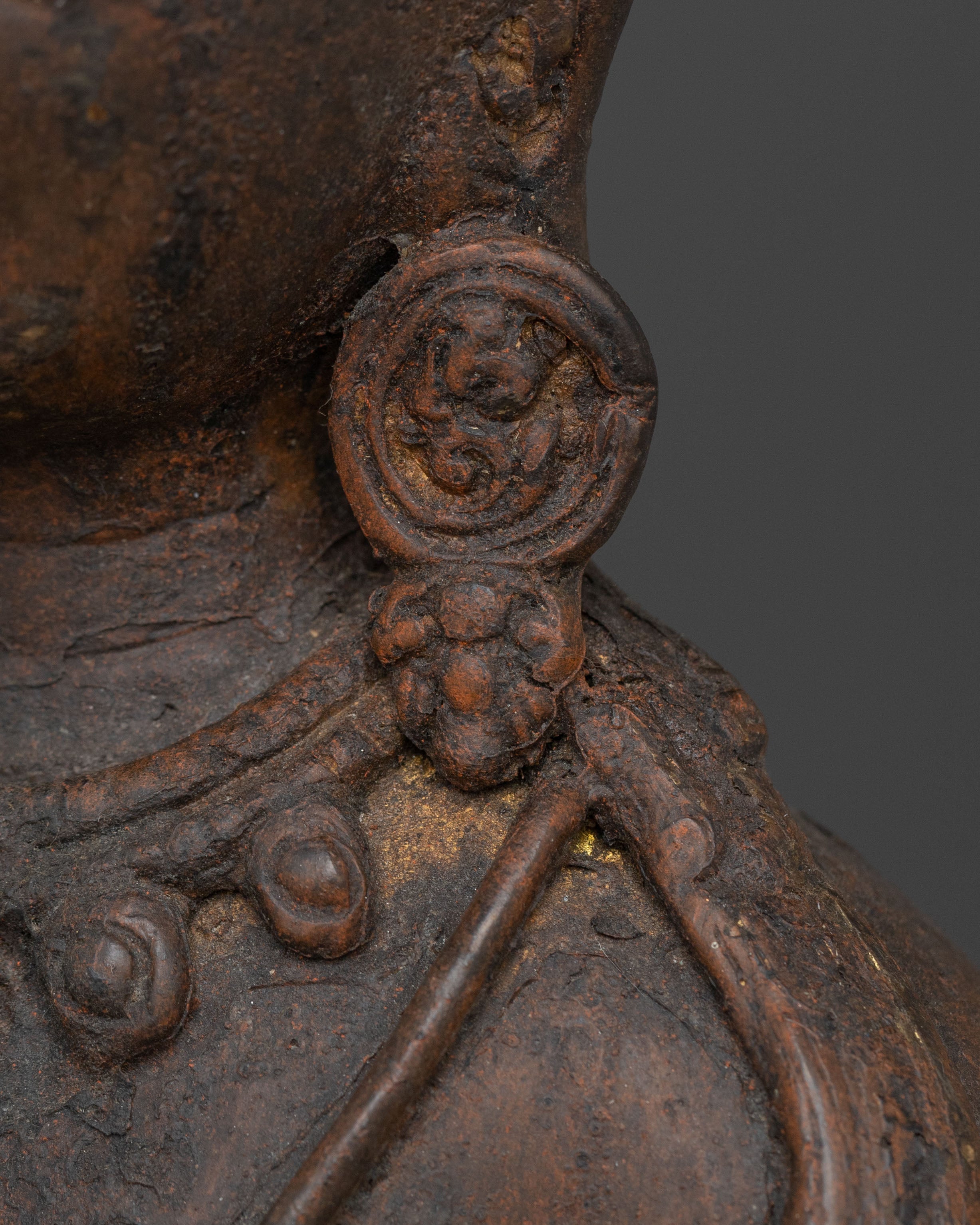 Maitreya Buddha Sacred Sculpture with Antique Finish