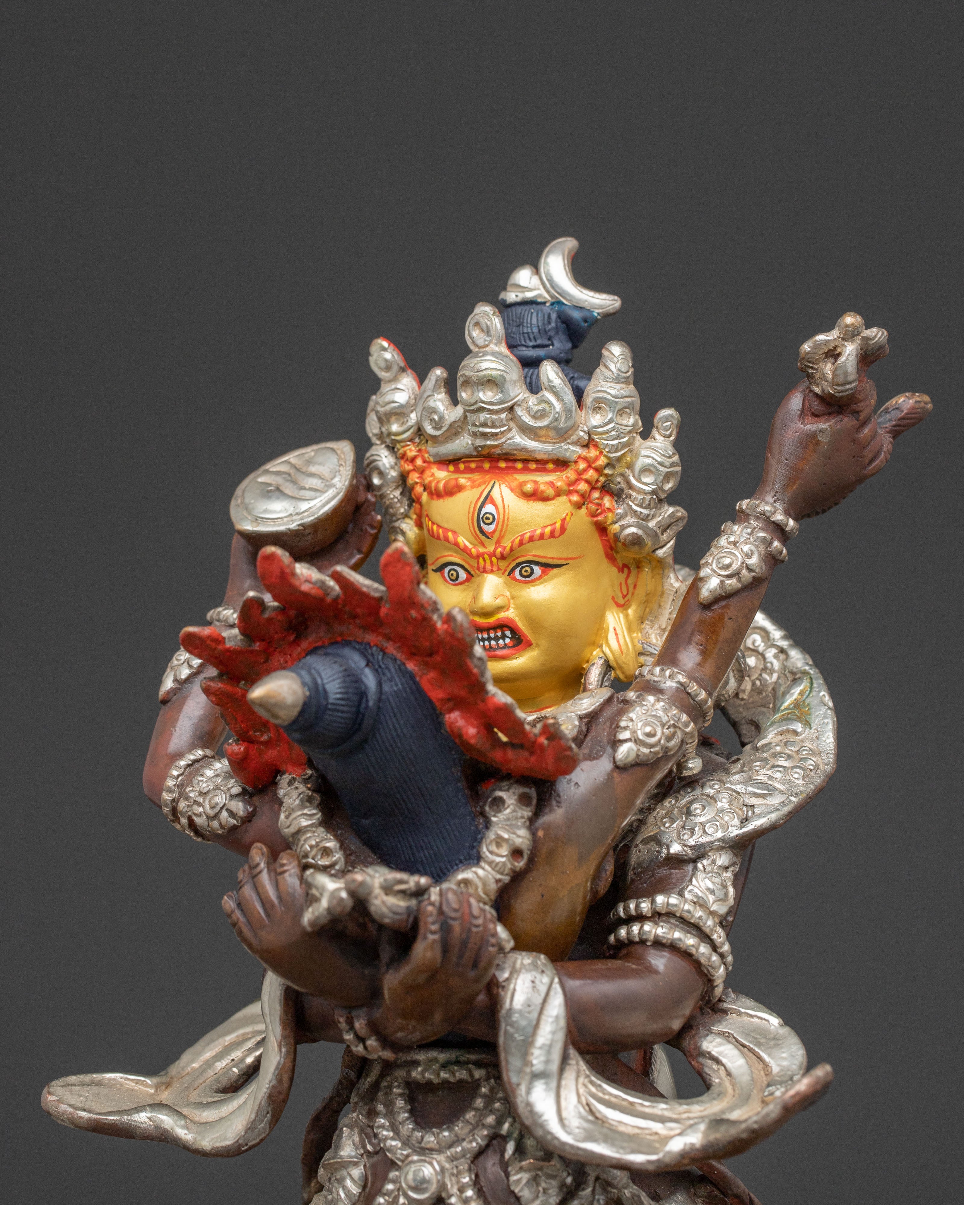 Kalachakra Tantric Deity Statue – Exquisite Gilded Copper