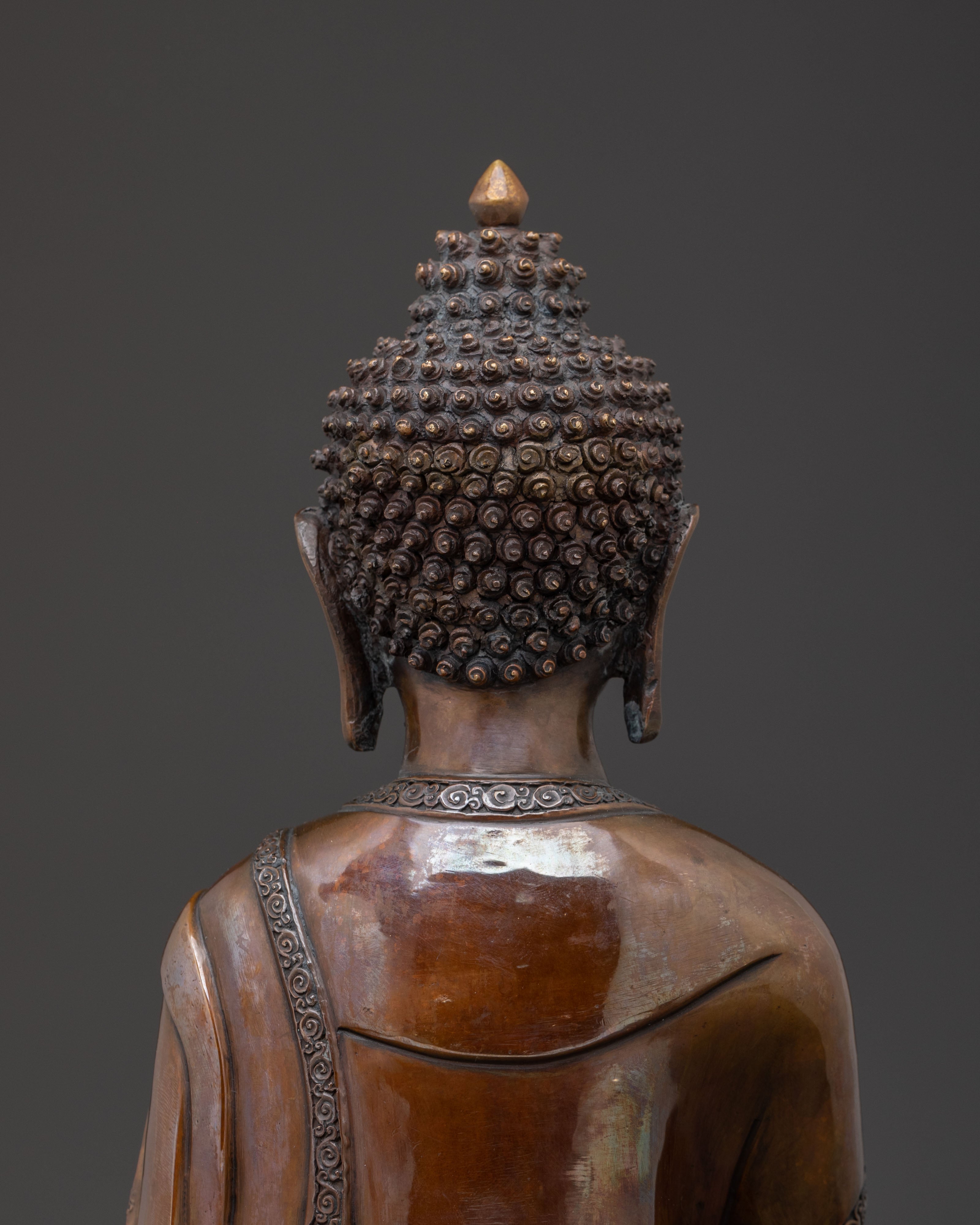Medicine Buddha Spiritual Sculpture: Altar Decor
