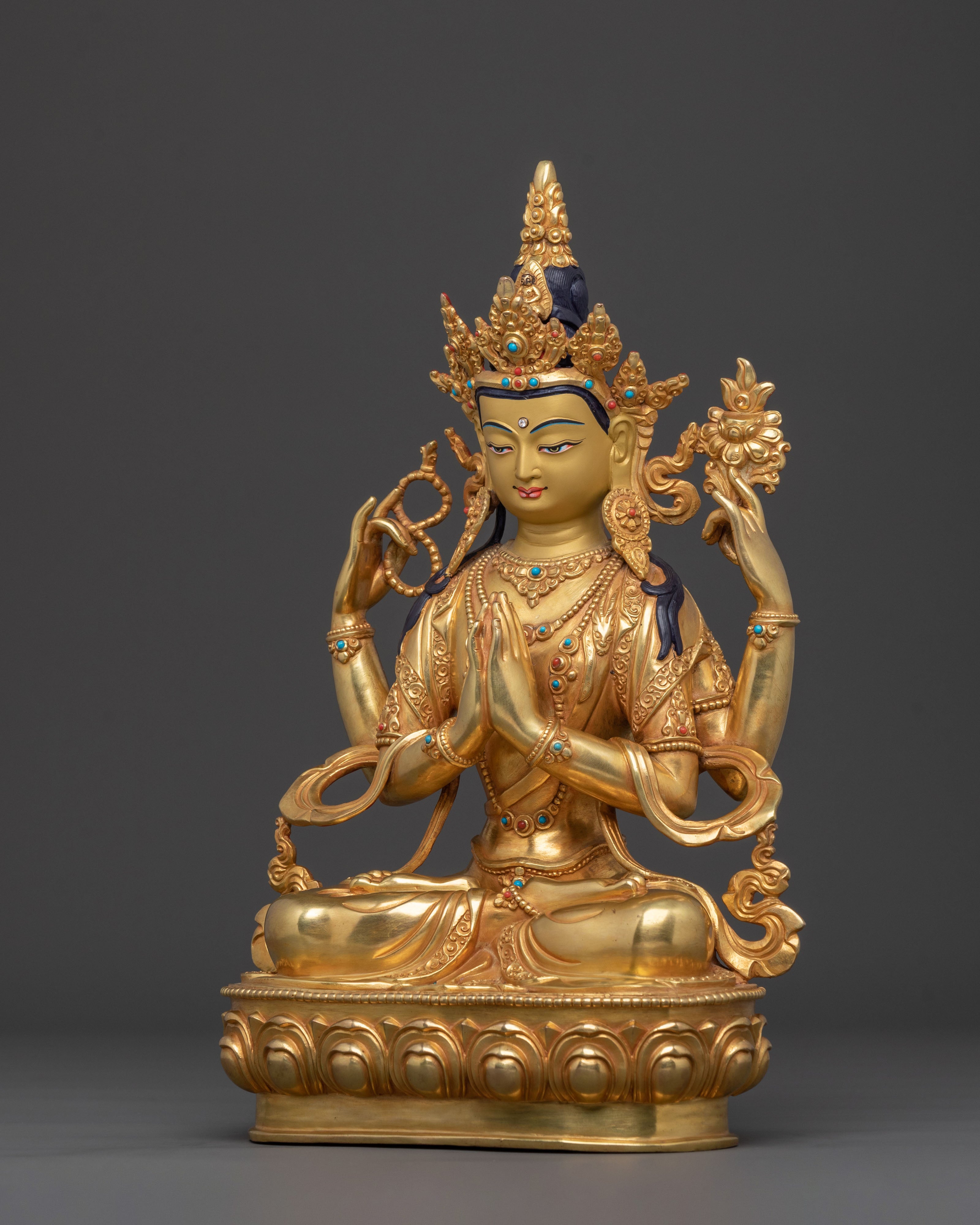 Four Armed Chenrezig Statue | Sacred Figure
