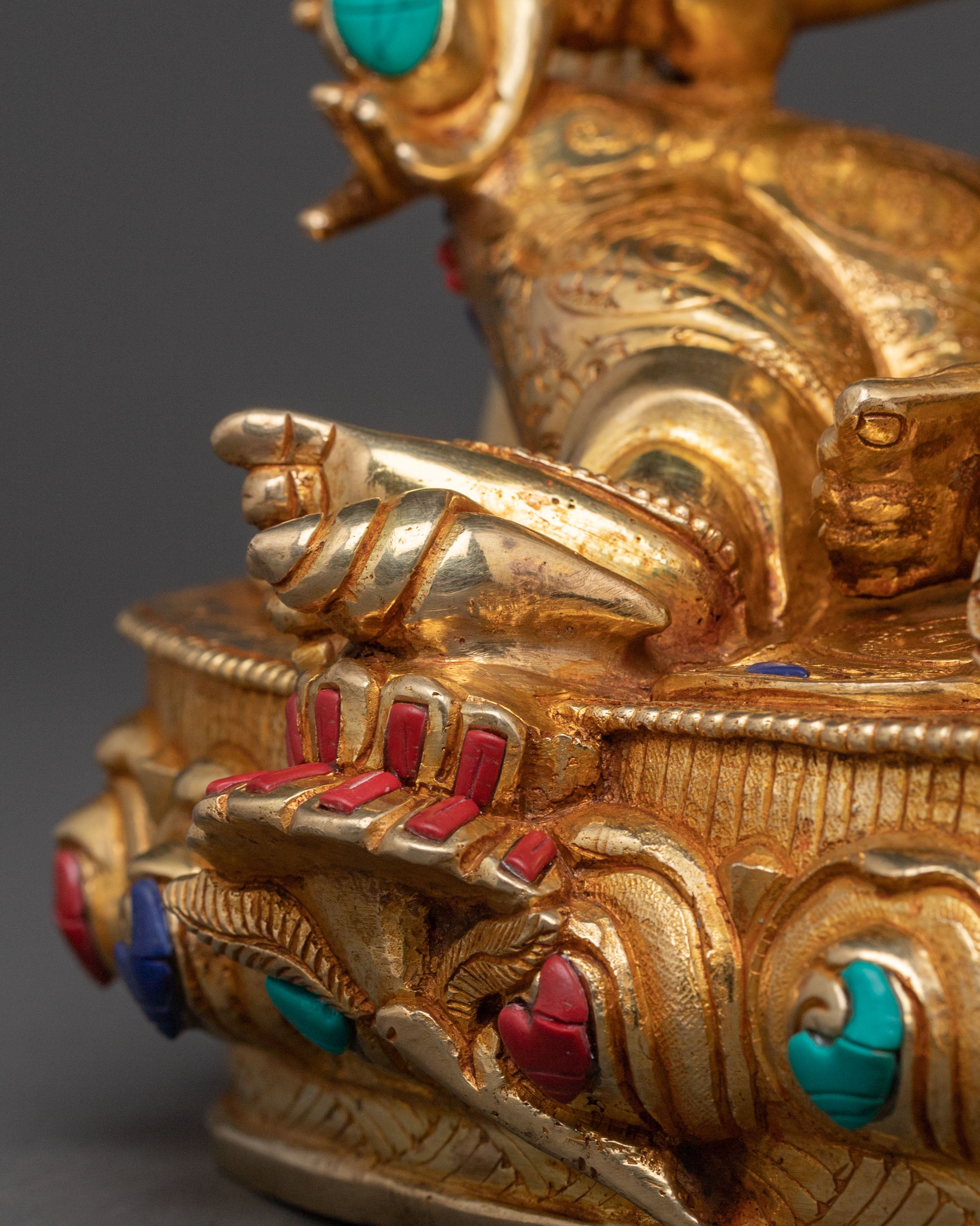 Dzambhala Statue of Prosperity – Handcrafted Gold Gilded Art