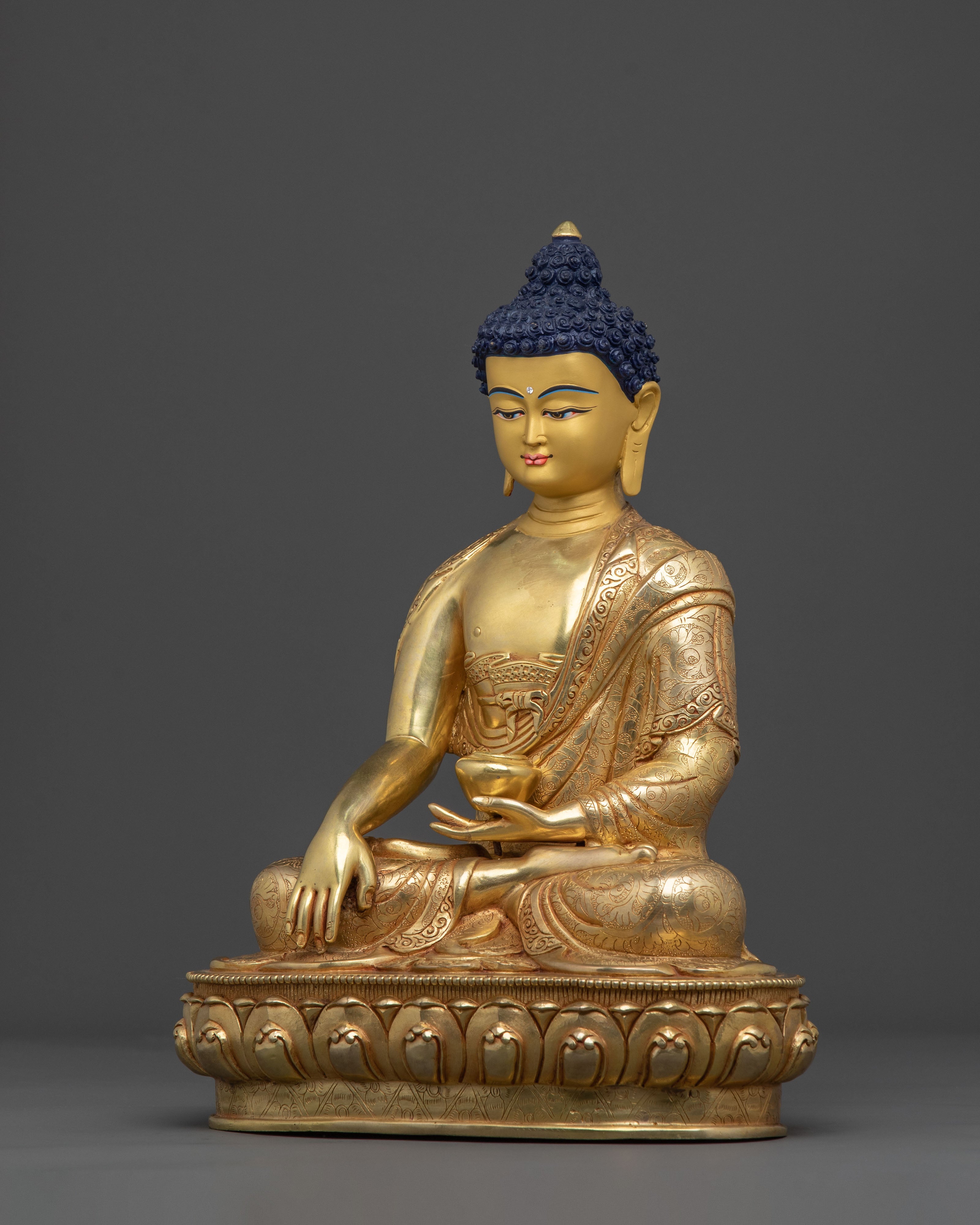 Hand-Carved Shakyamuni Buddha Sculpture | Home Decor