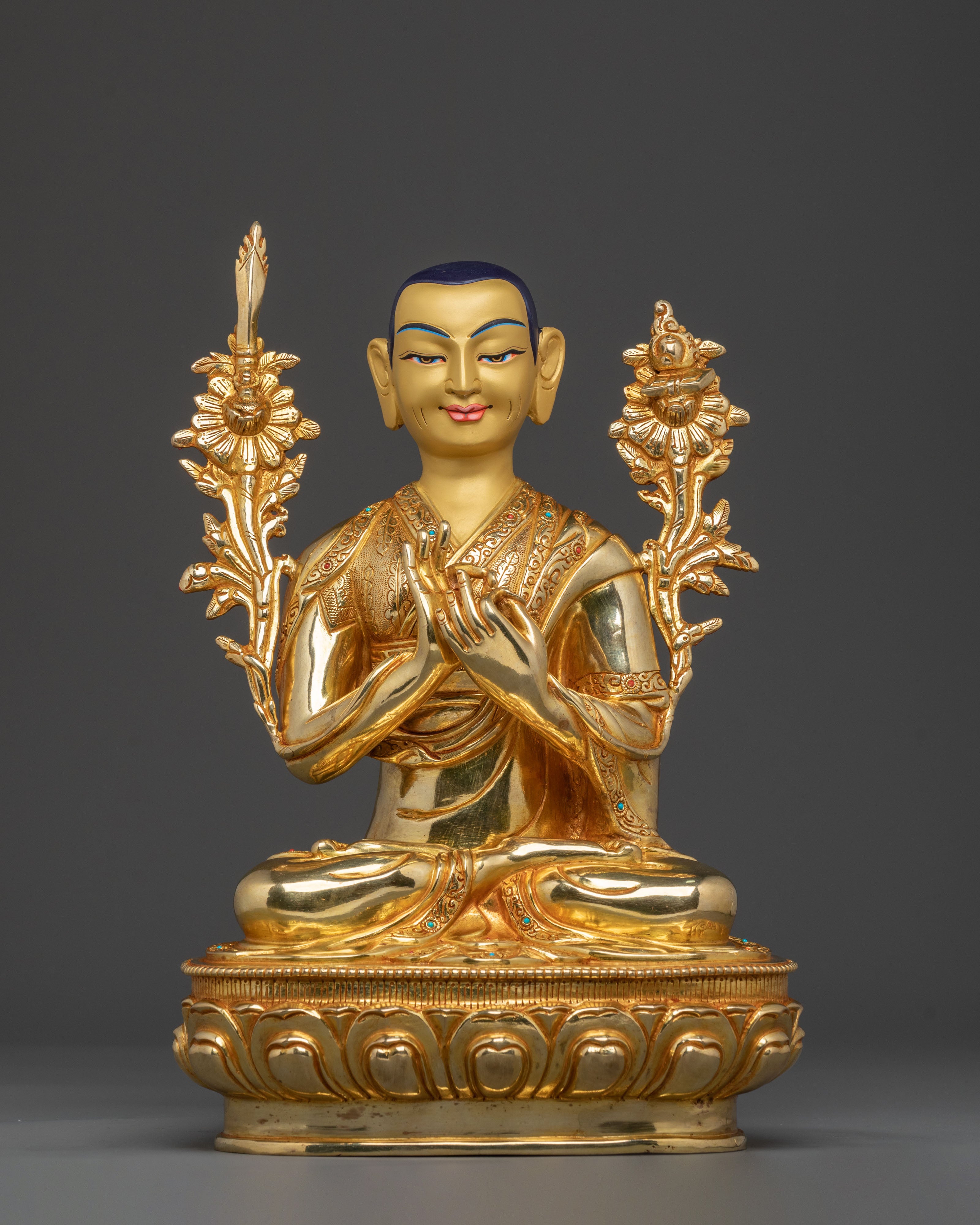 Tsongkhapa Traditional Statue with Disciples | Symbol of Wisdom