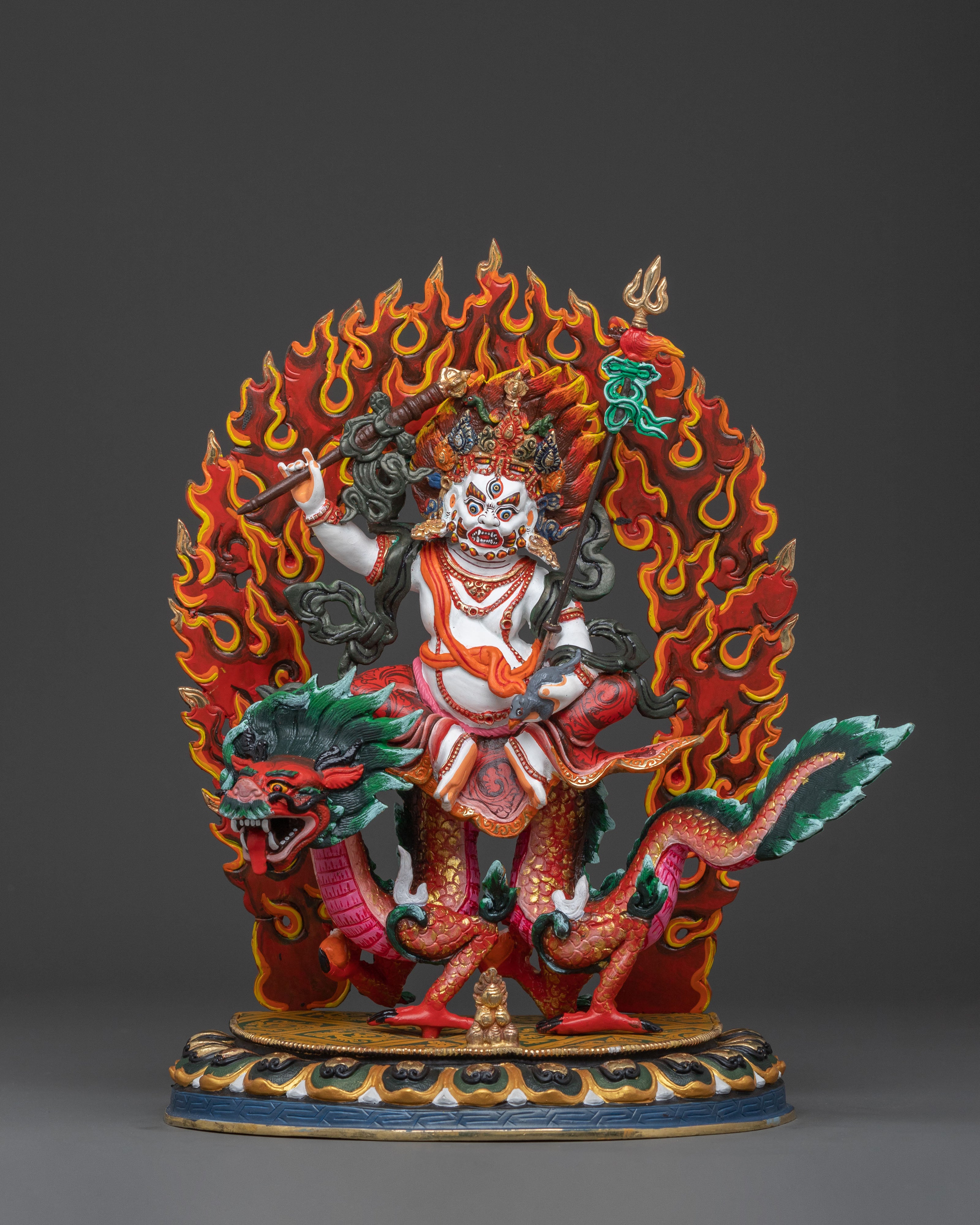 White Dzambhala Sacred Idol for Financial Blessings & Good Fortune
