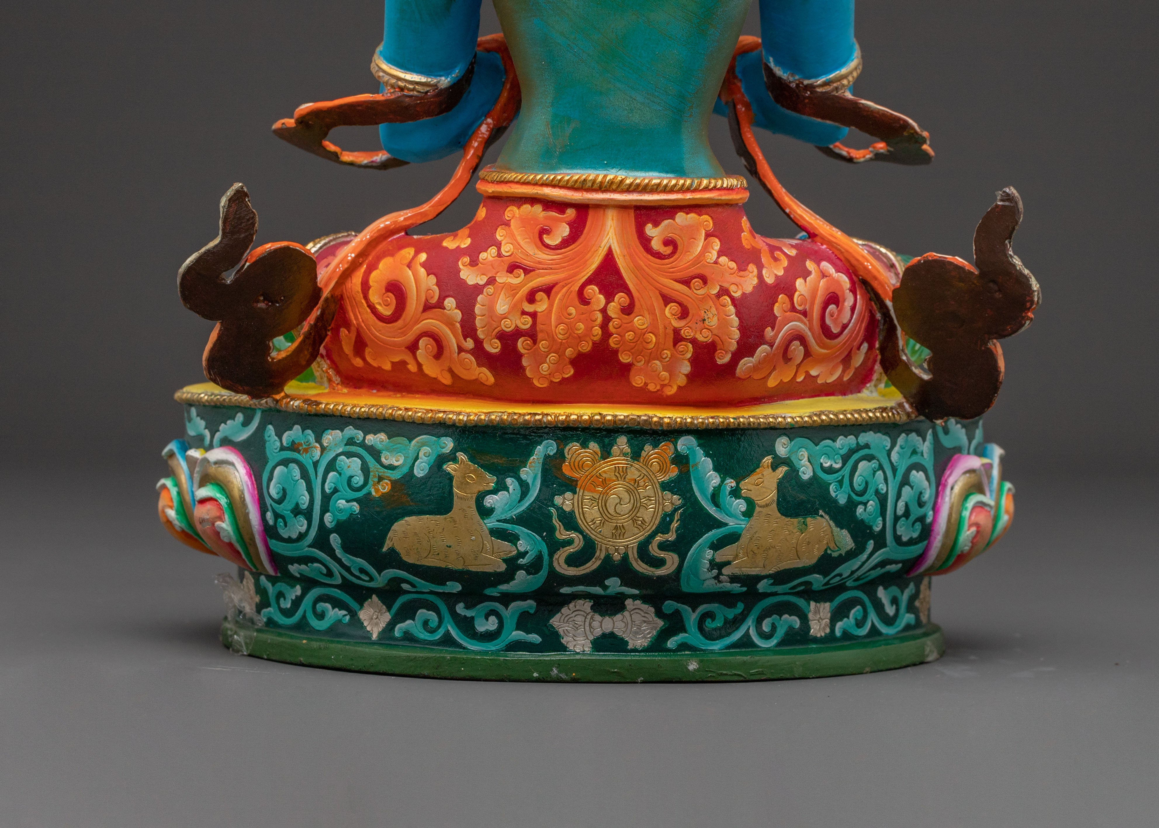 Vajradhara Spiritual Statue: Hand-Gilded Reverence