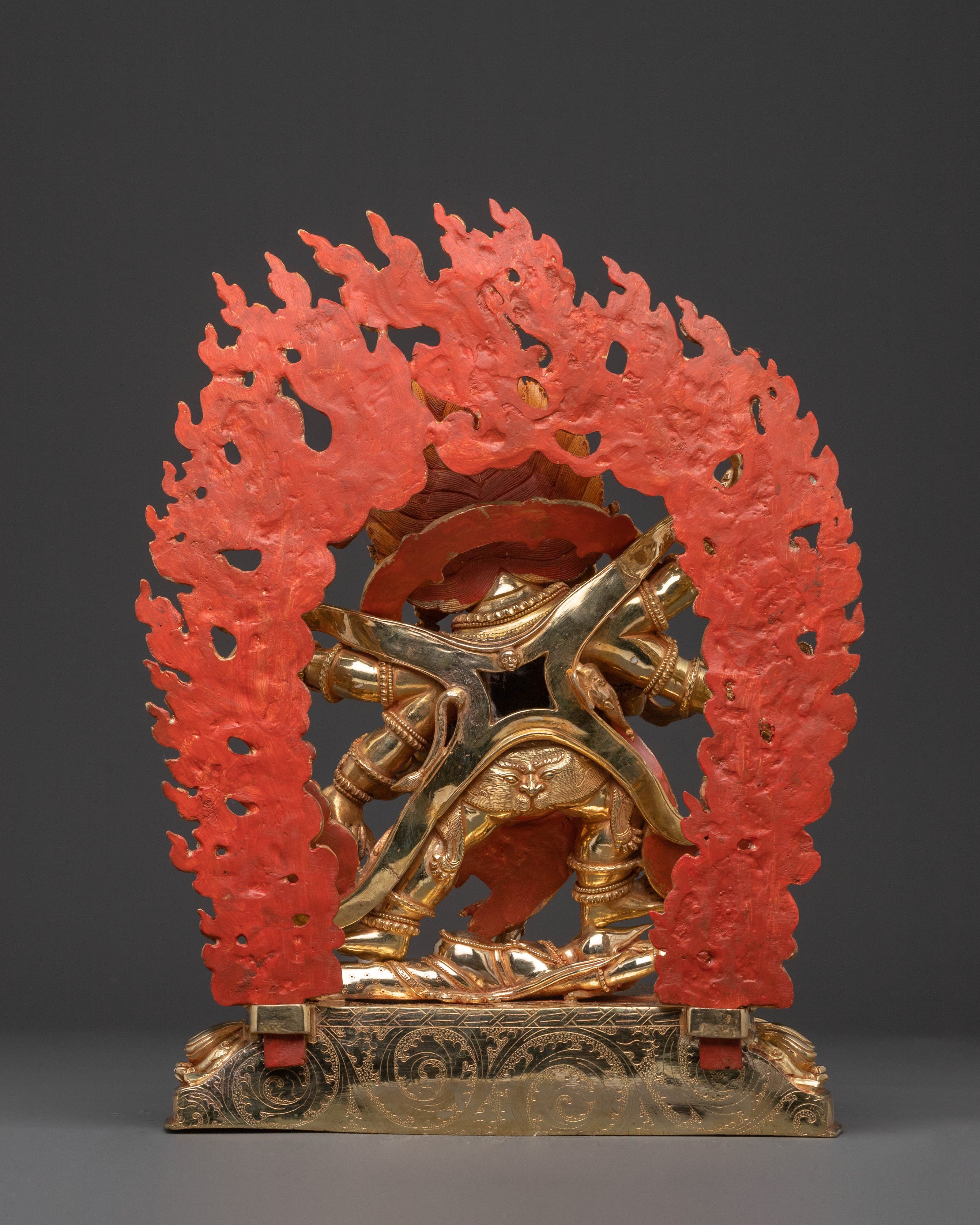 Six Armed Mahakala Guardian Statue | Protector Deity of Fearlessness