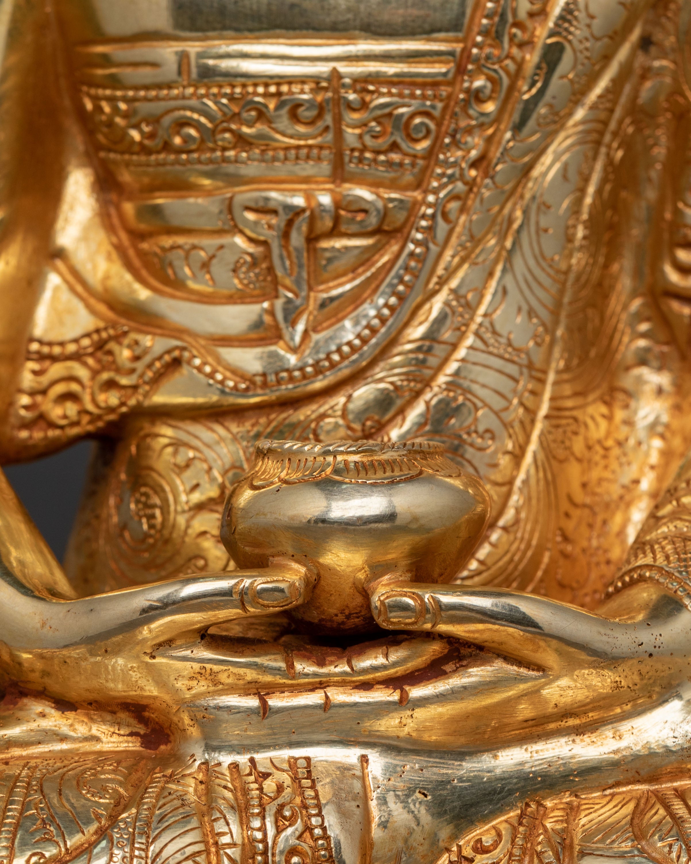 Amitabha Buddha Statue | 24K Gold Gilded Copper Statue