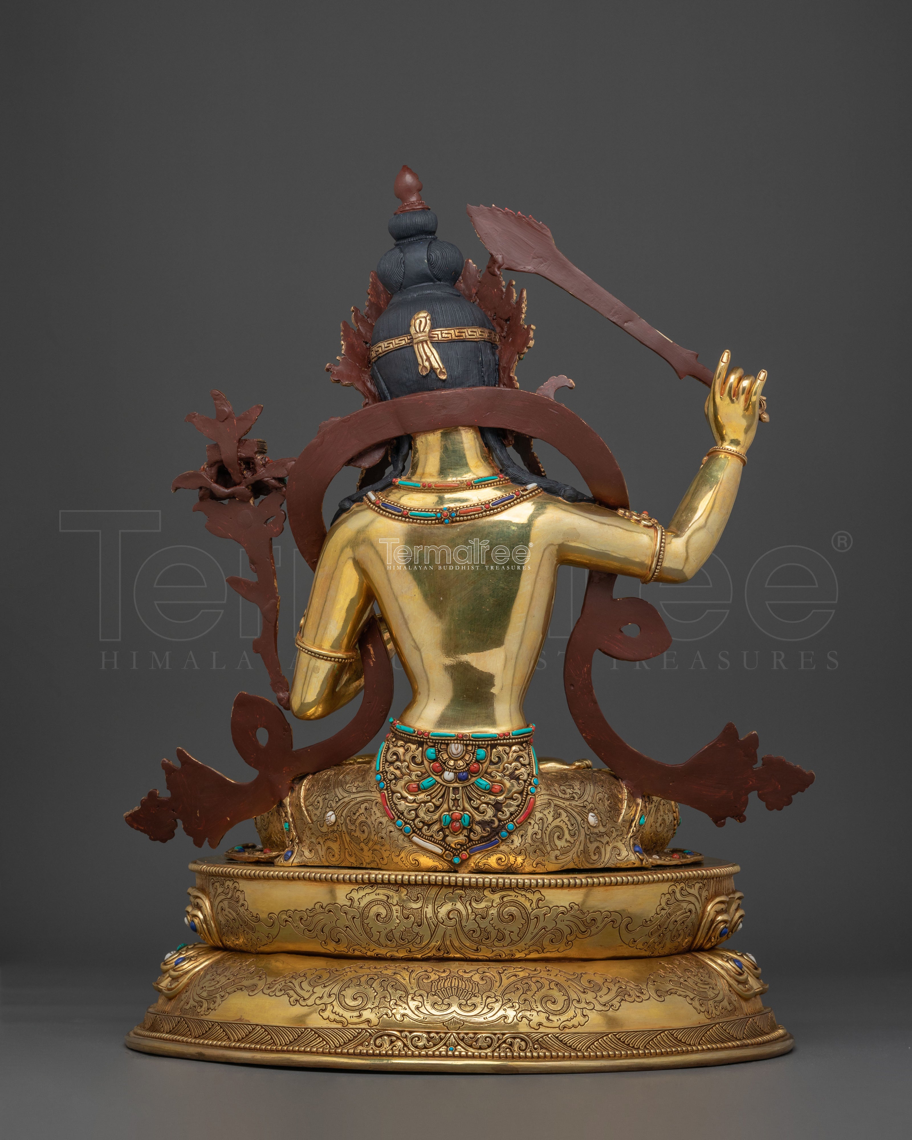 Wisdom Deity Manjushri Sacred Statue | Tibetan Buddhist Altar Figure