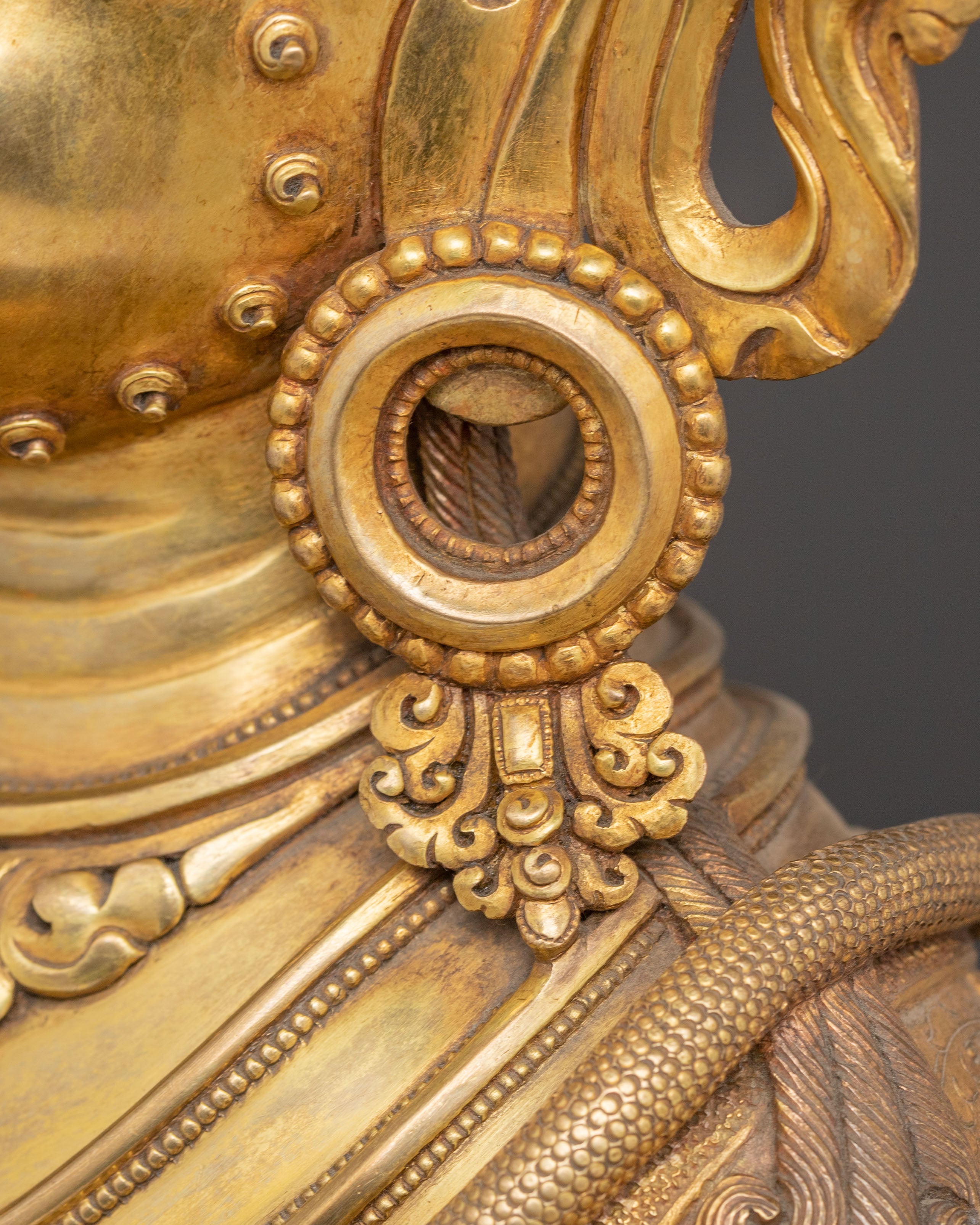 Golden Statue of Wealth Icon Dzambhala | Lord of Abundance