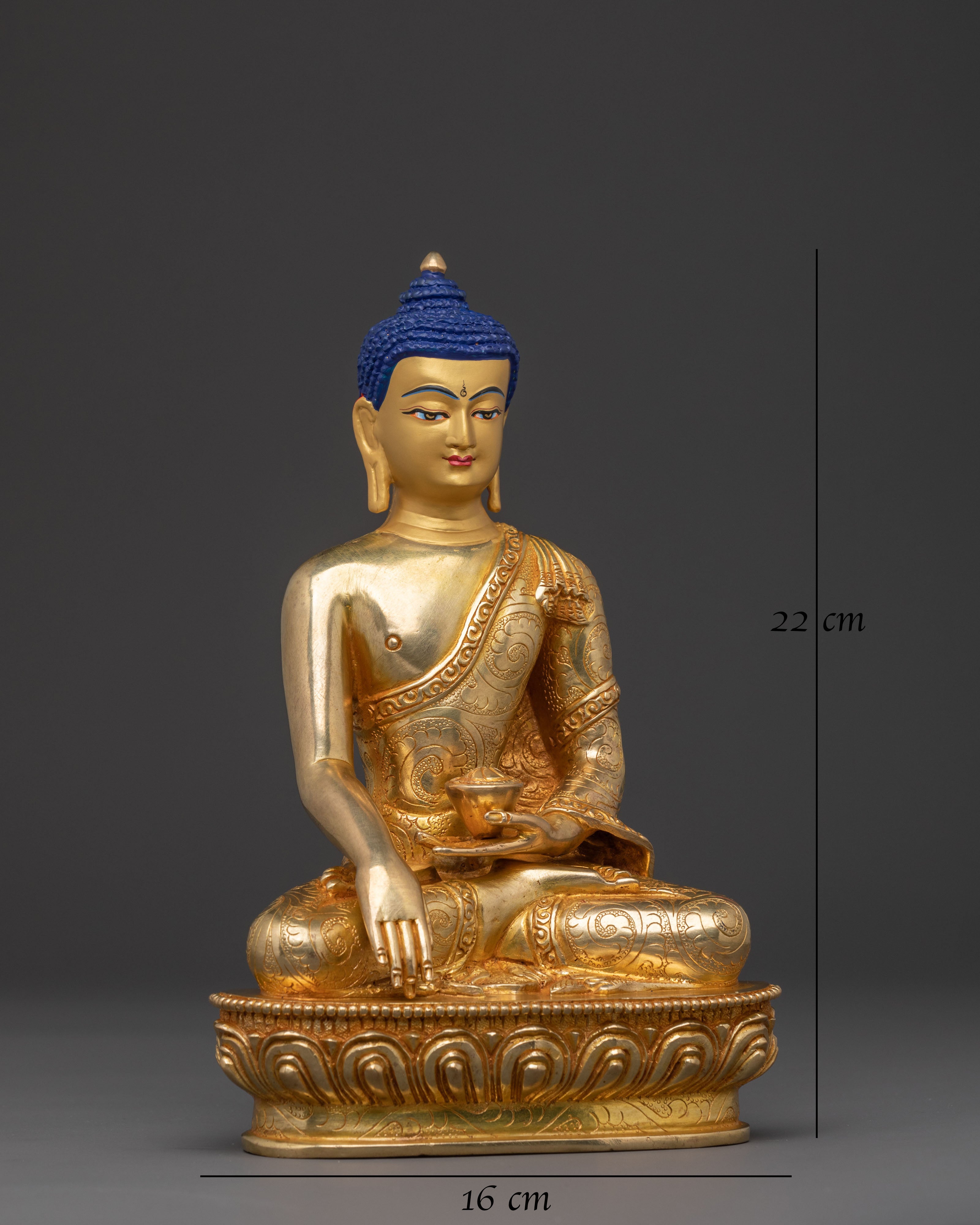 Shakyamuni Buddha Statue Boundless Compassion – 24K Gold Gilded