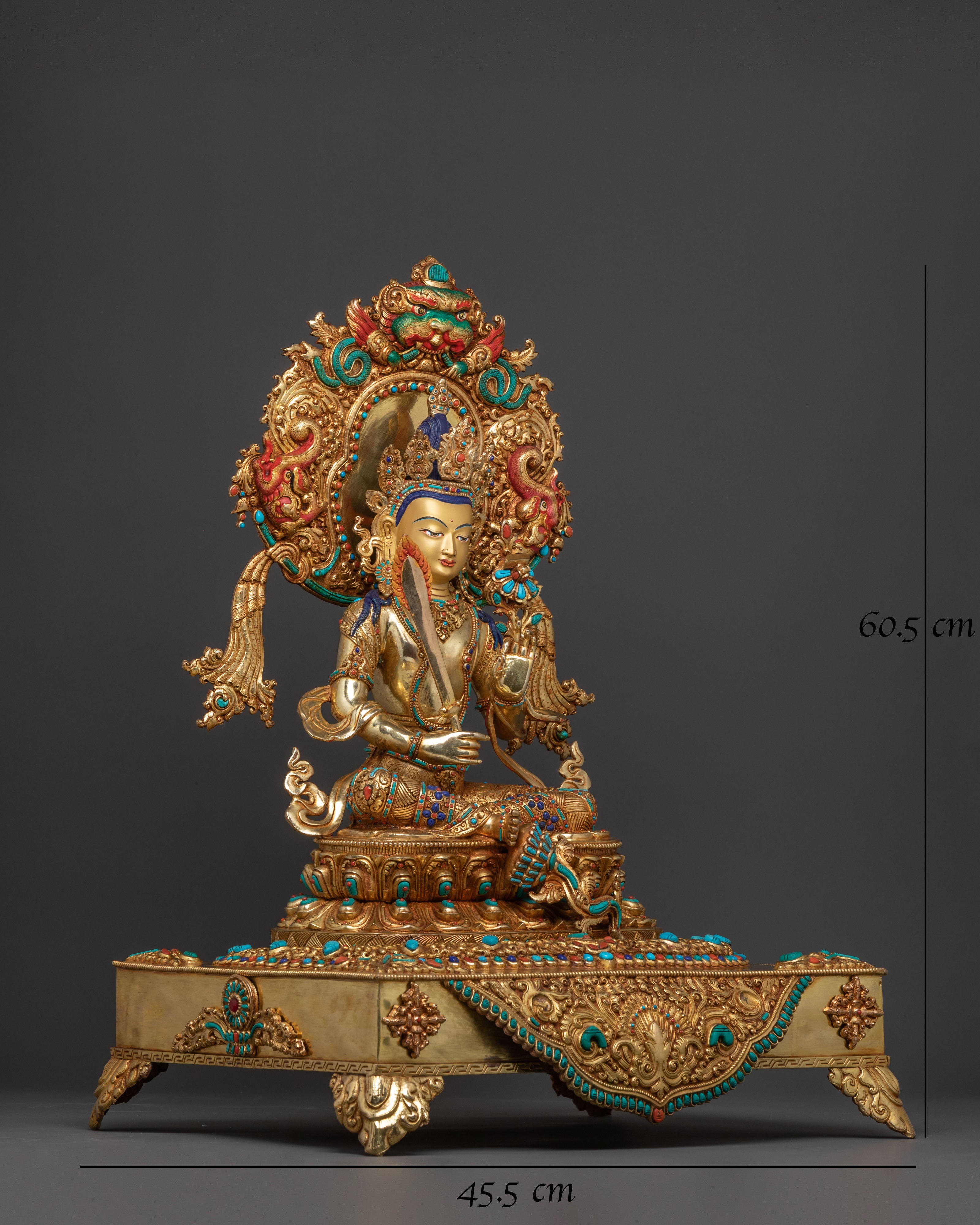 Manjushri Sacred Statue | Flaming Wisdom