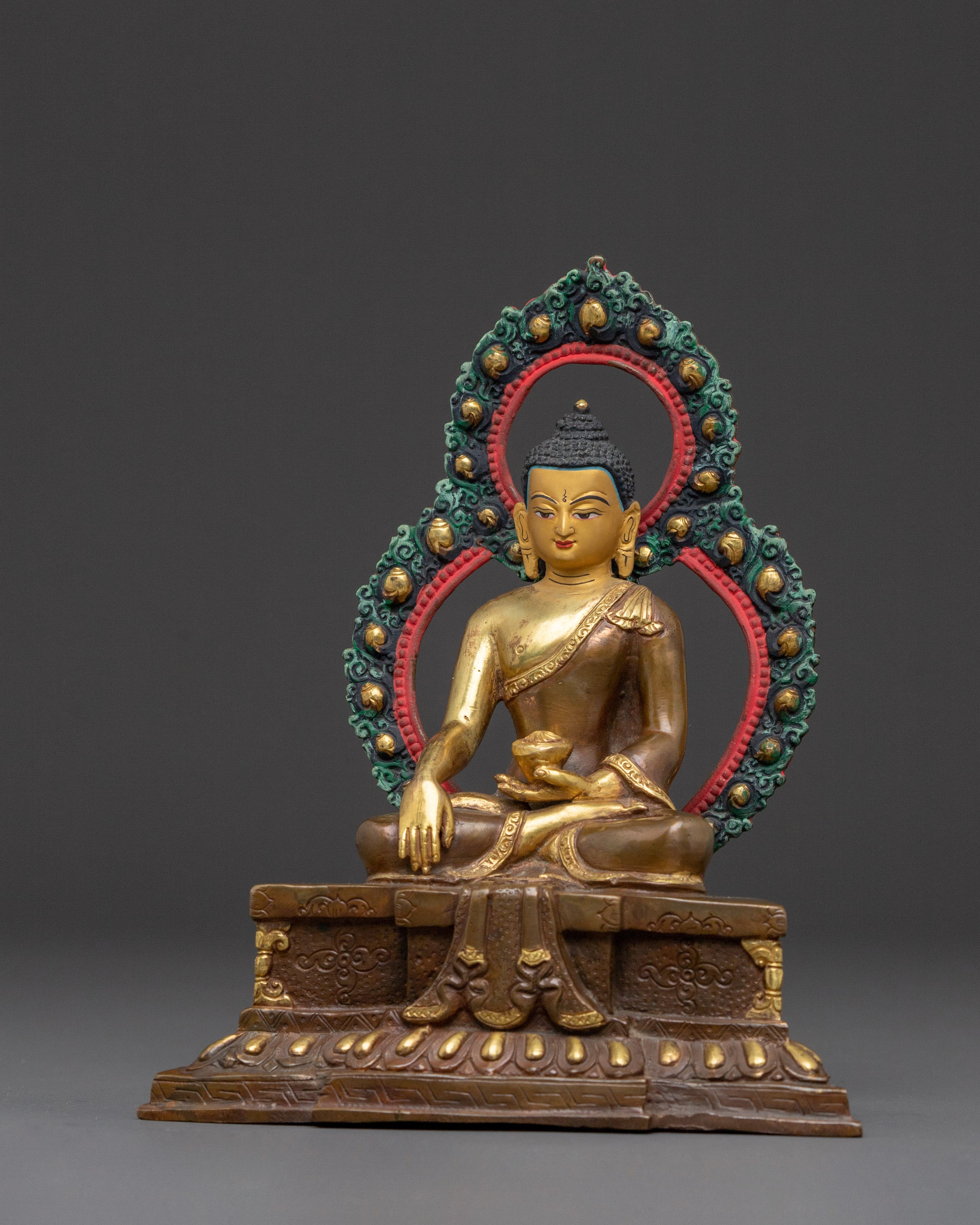 Divine Shakyamuni Buddha Statue: Half Gold Home Decor