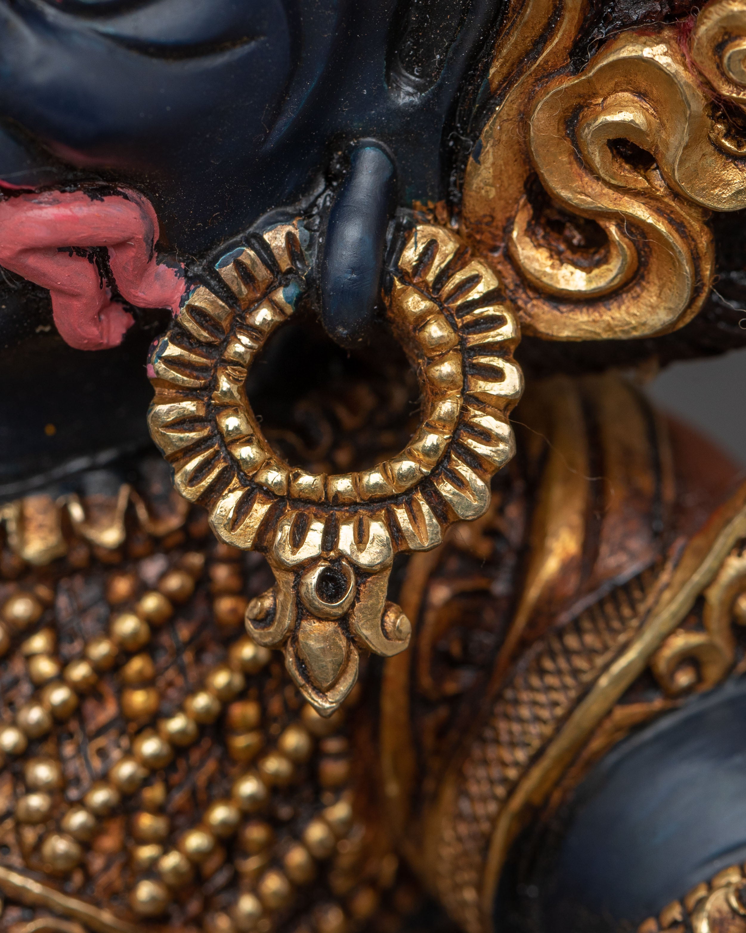 Palden Lhamo: 24k Gold Gilded Wrathful Protector