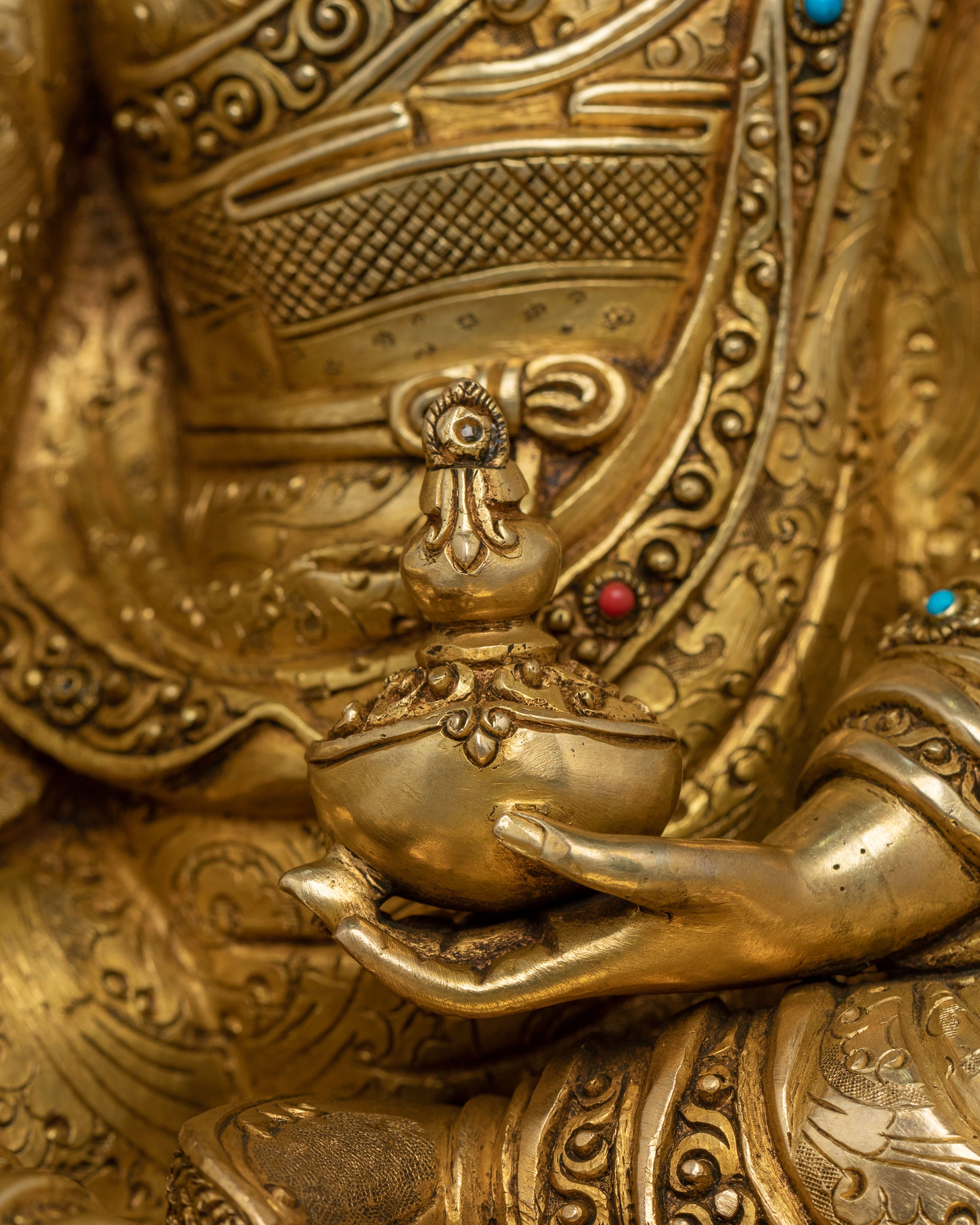 Handmade Guru Rinpoche Figurine | Lotus Born Master