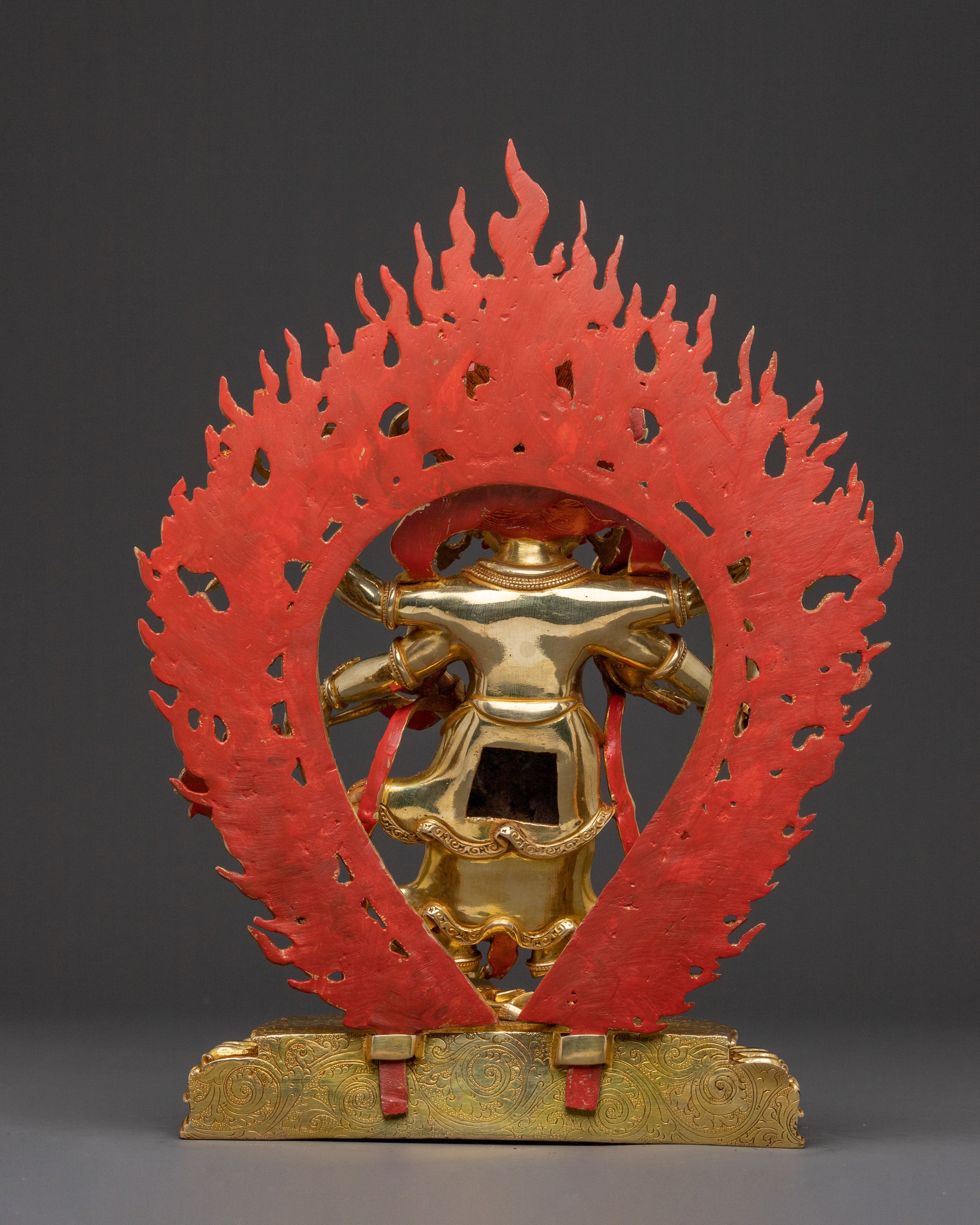 White mahakala Divine Statue
