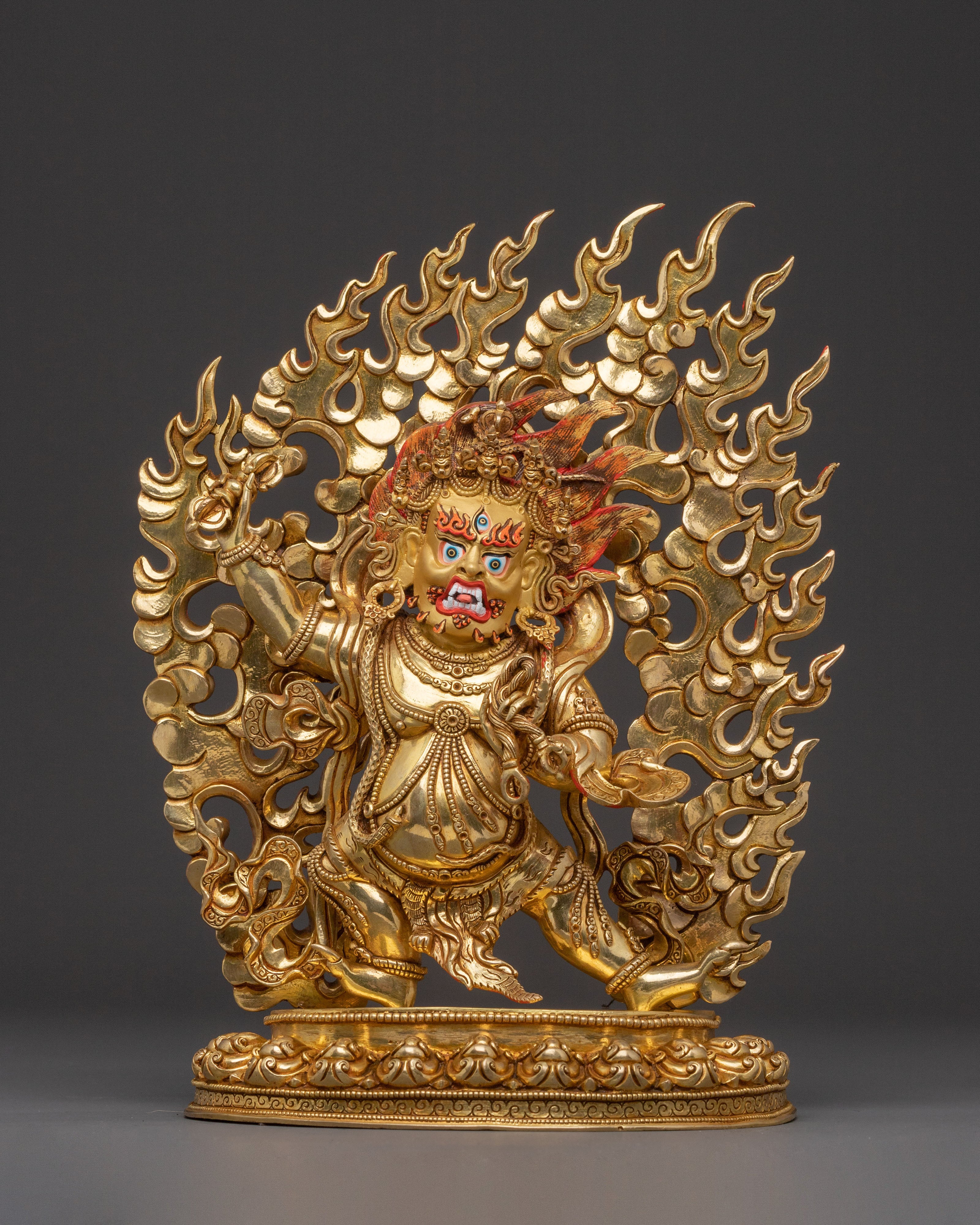 Vajrapani Bodhisattva — Hand-Gilded Copper Sculpture
