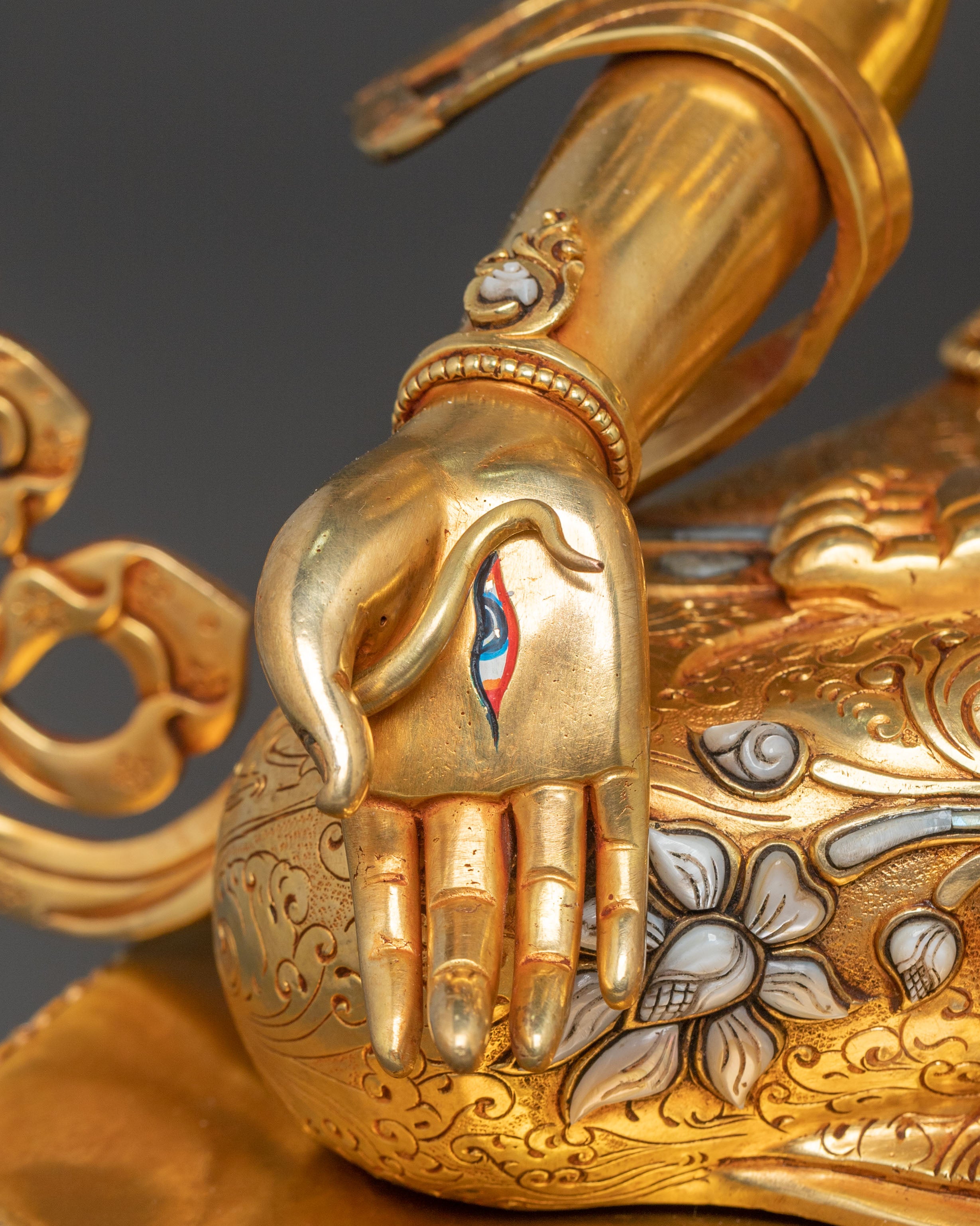 White Tara Healing Figure - 24K Gold Gilded Masterpiece