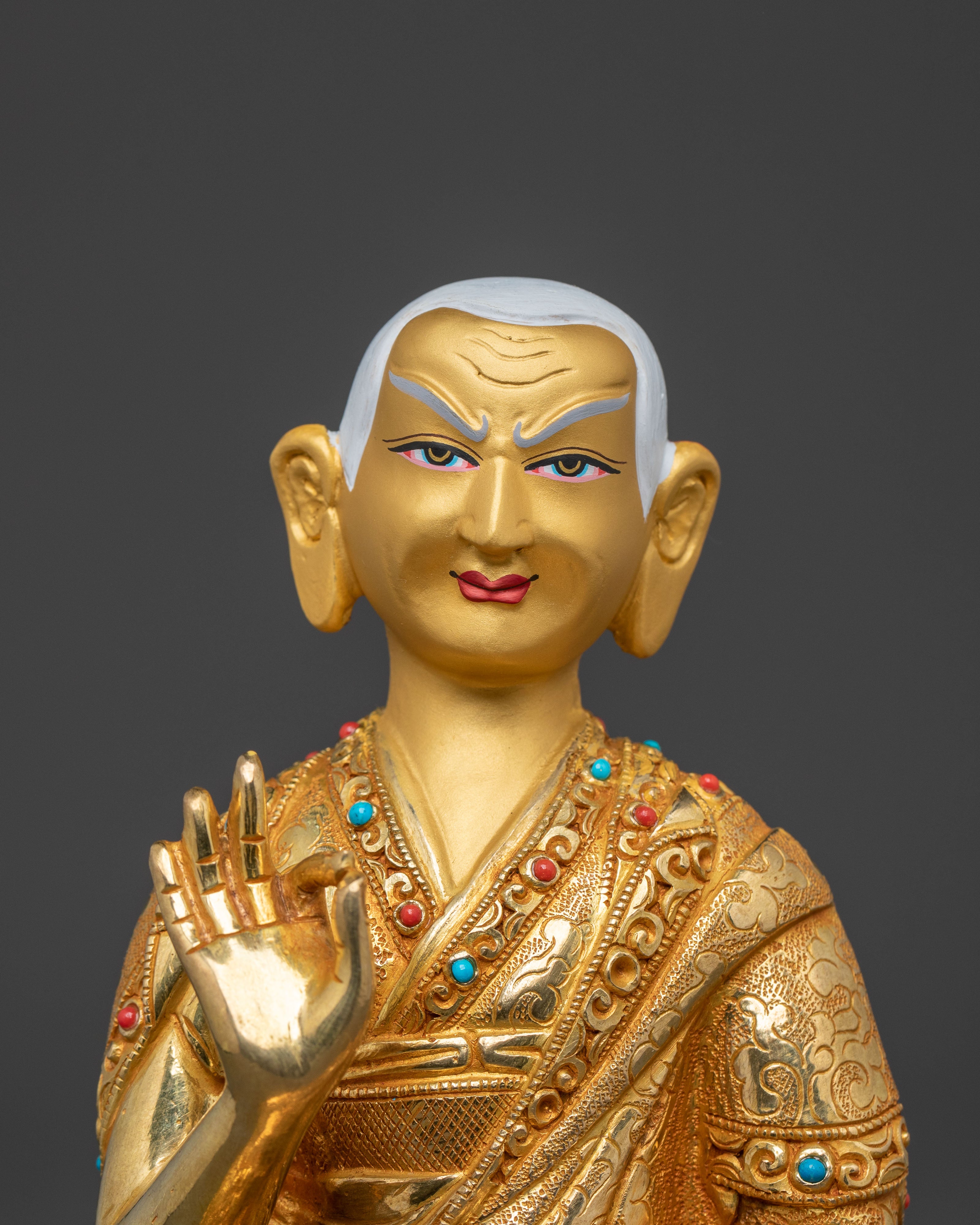 Tsongkhapa Spiritual Statue with Disciples | Altar Decor