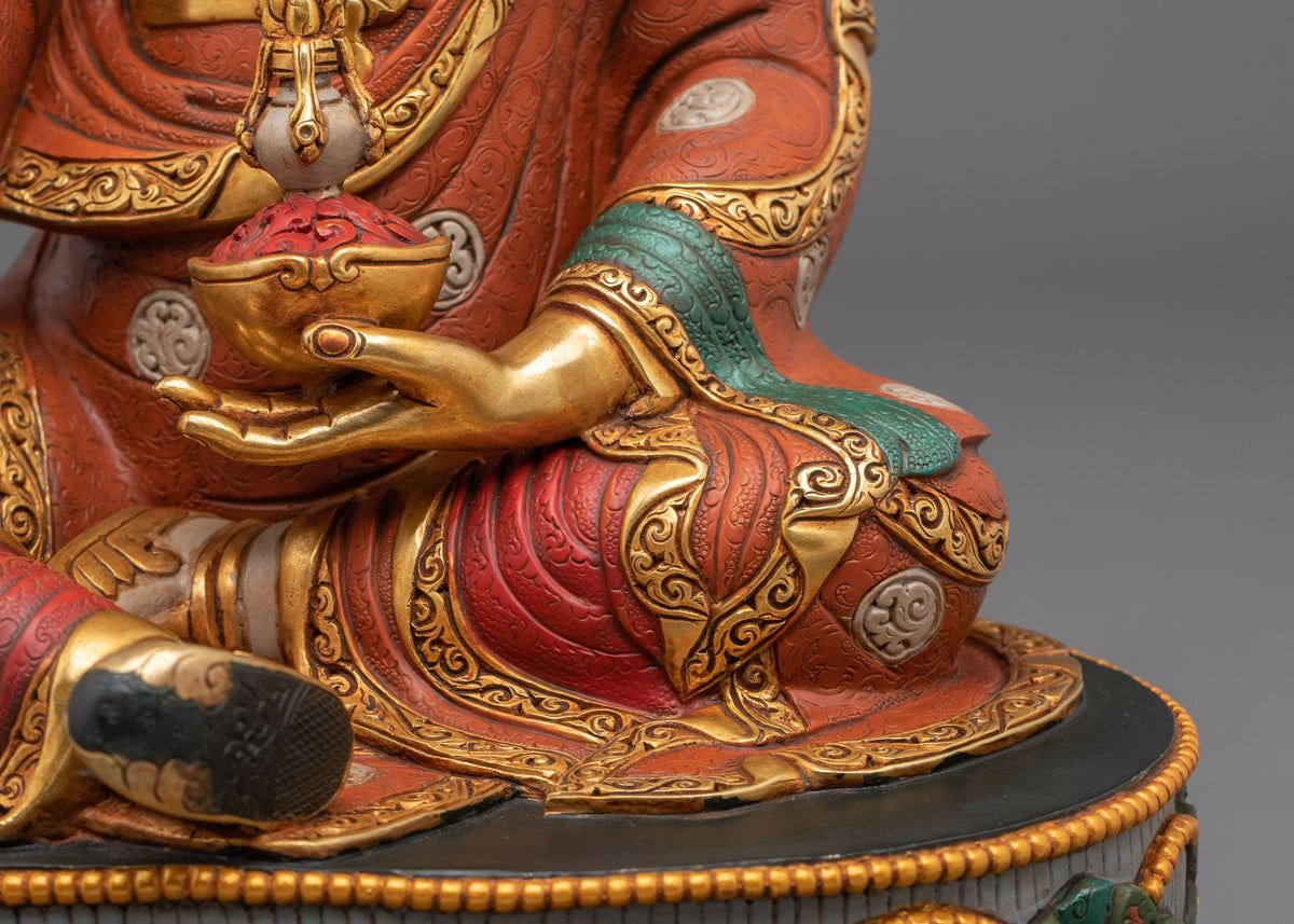 Guru Rinpoche Sacred Figurine | Copper Sculpture