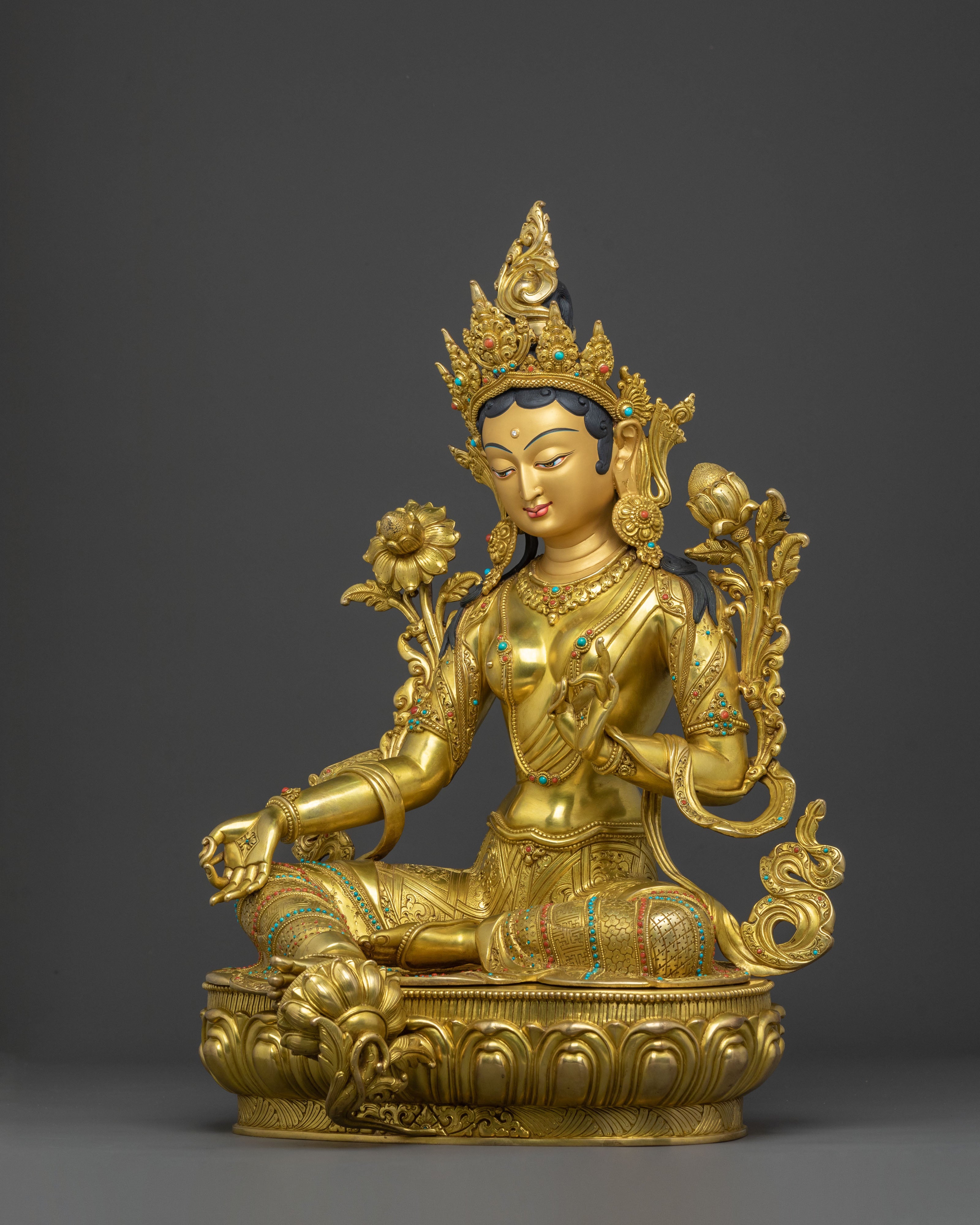 Mother Green Tara Statue | Sacred Home Decor