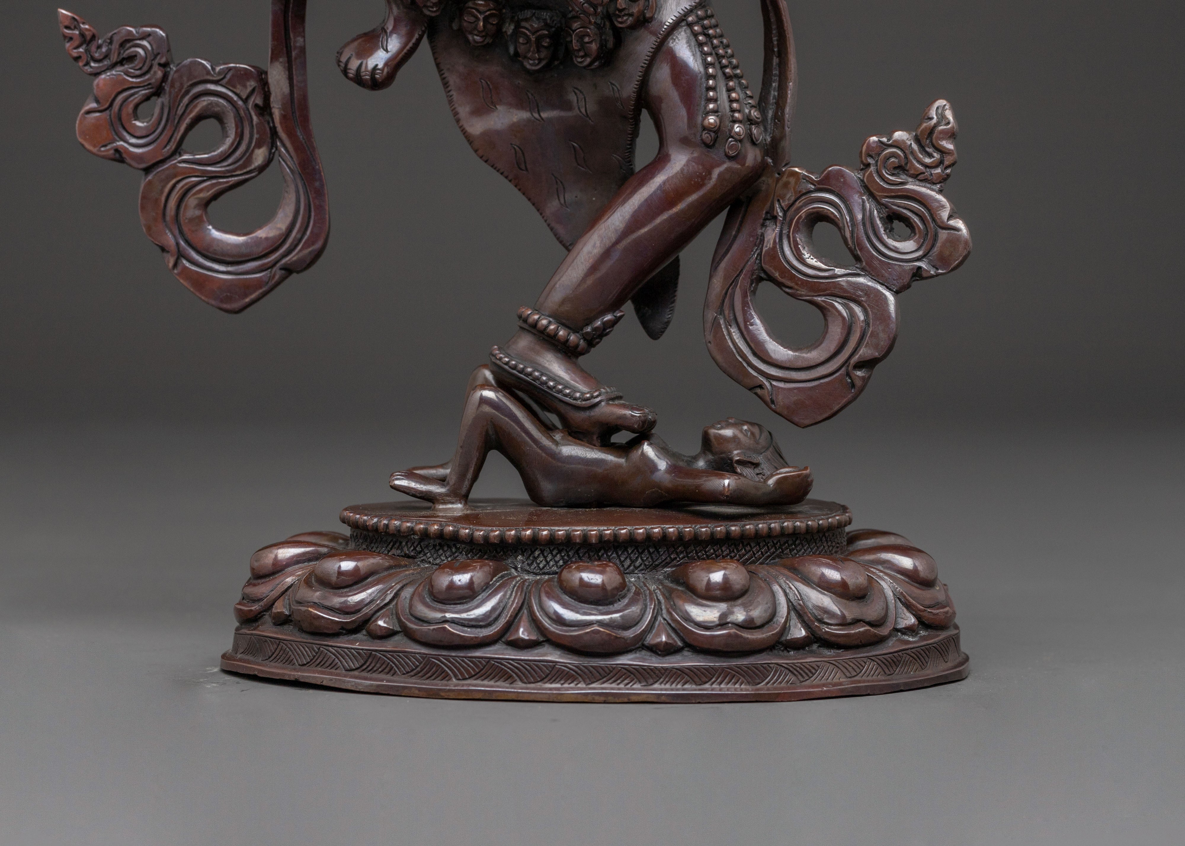 Shima Mukha Copper Statue | Lion Faced Dakini